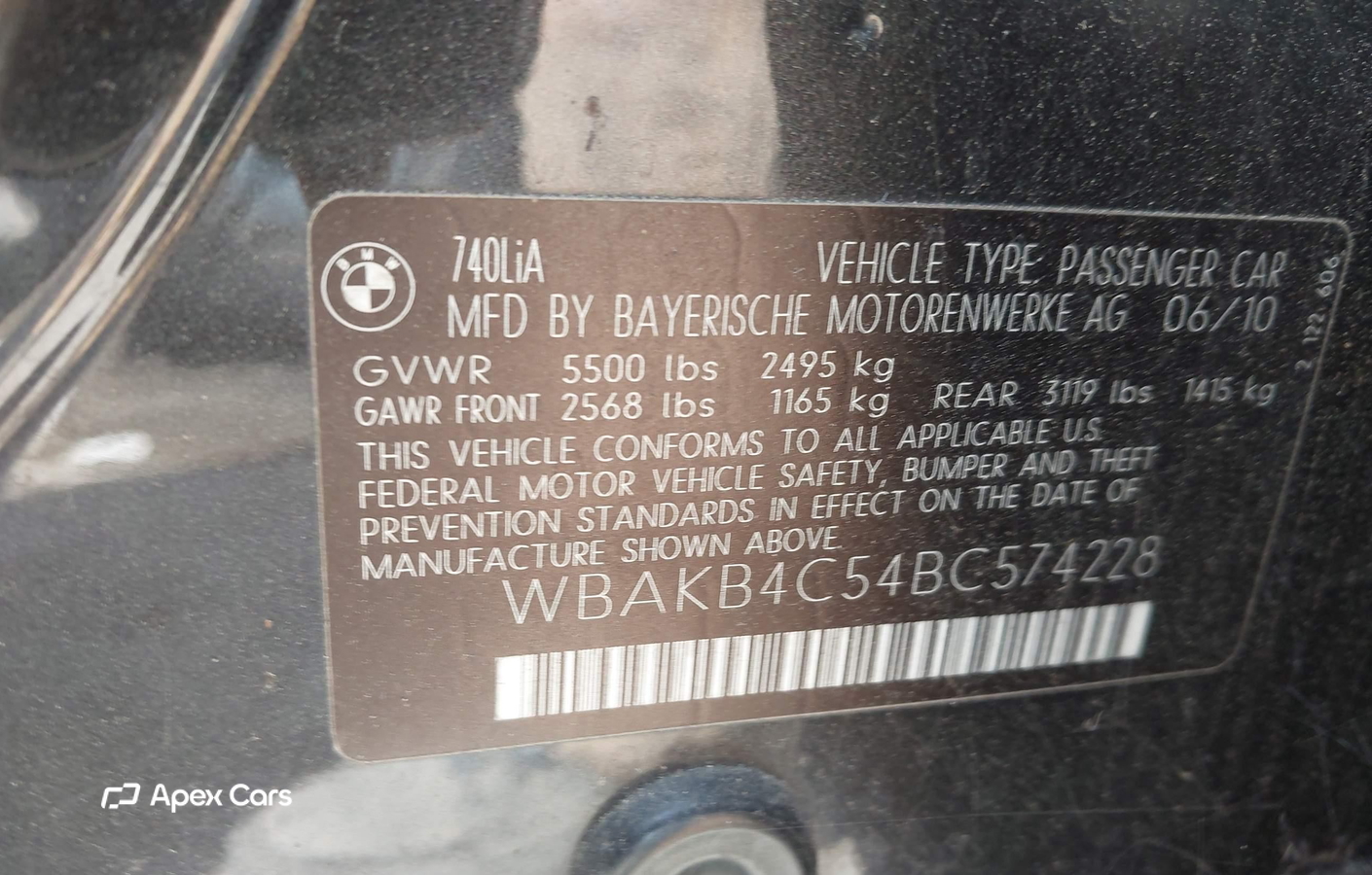 BMW Series 7 2011