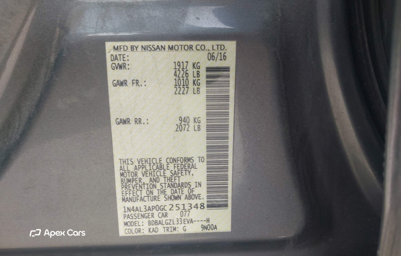 Nissan Altima 2016