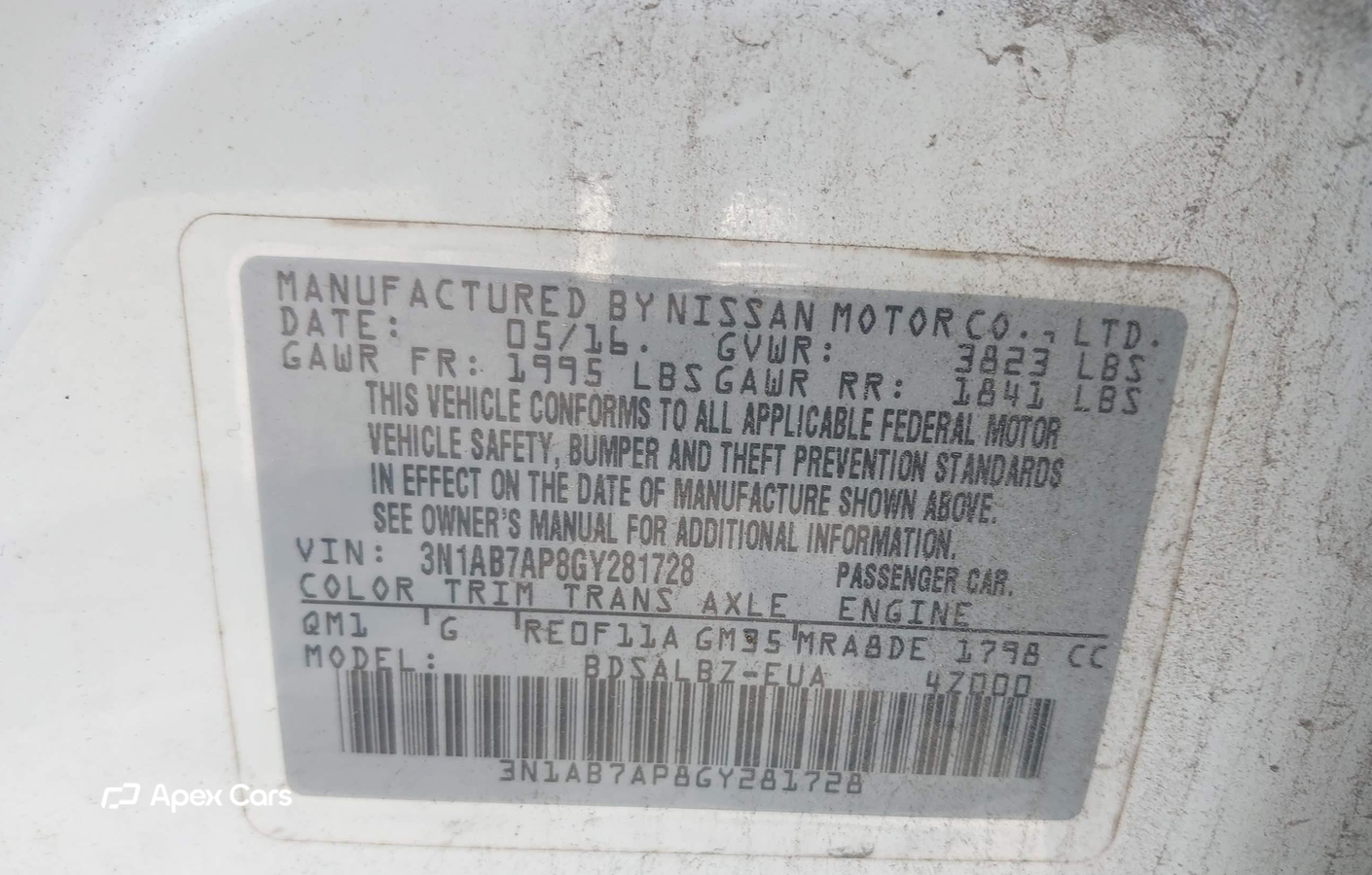 Nissan Sentra 2016