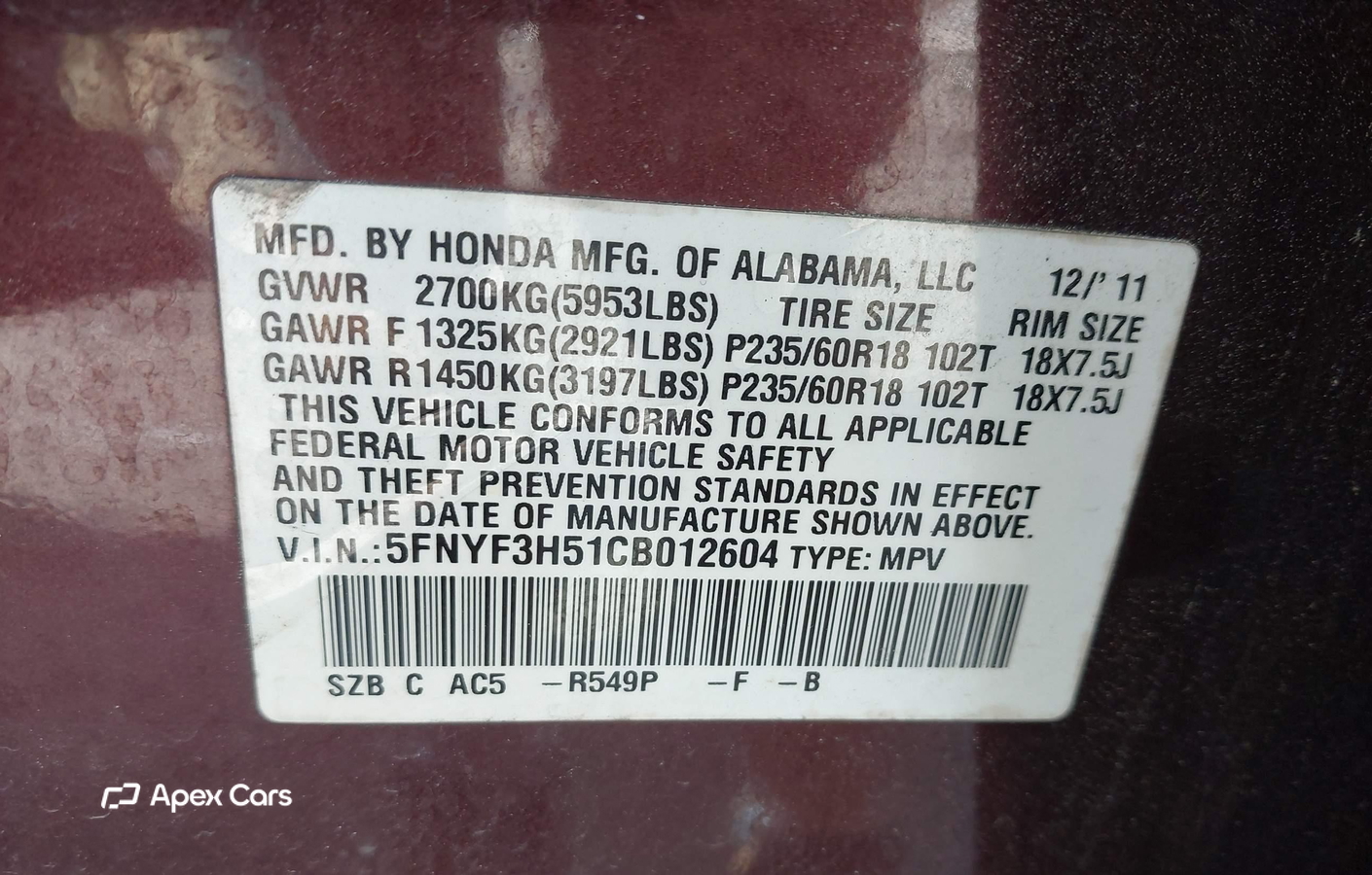 Honda Pilot 2012