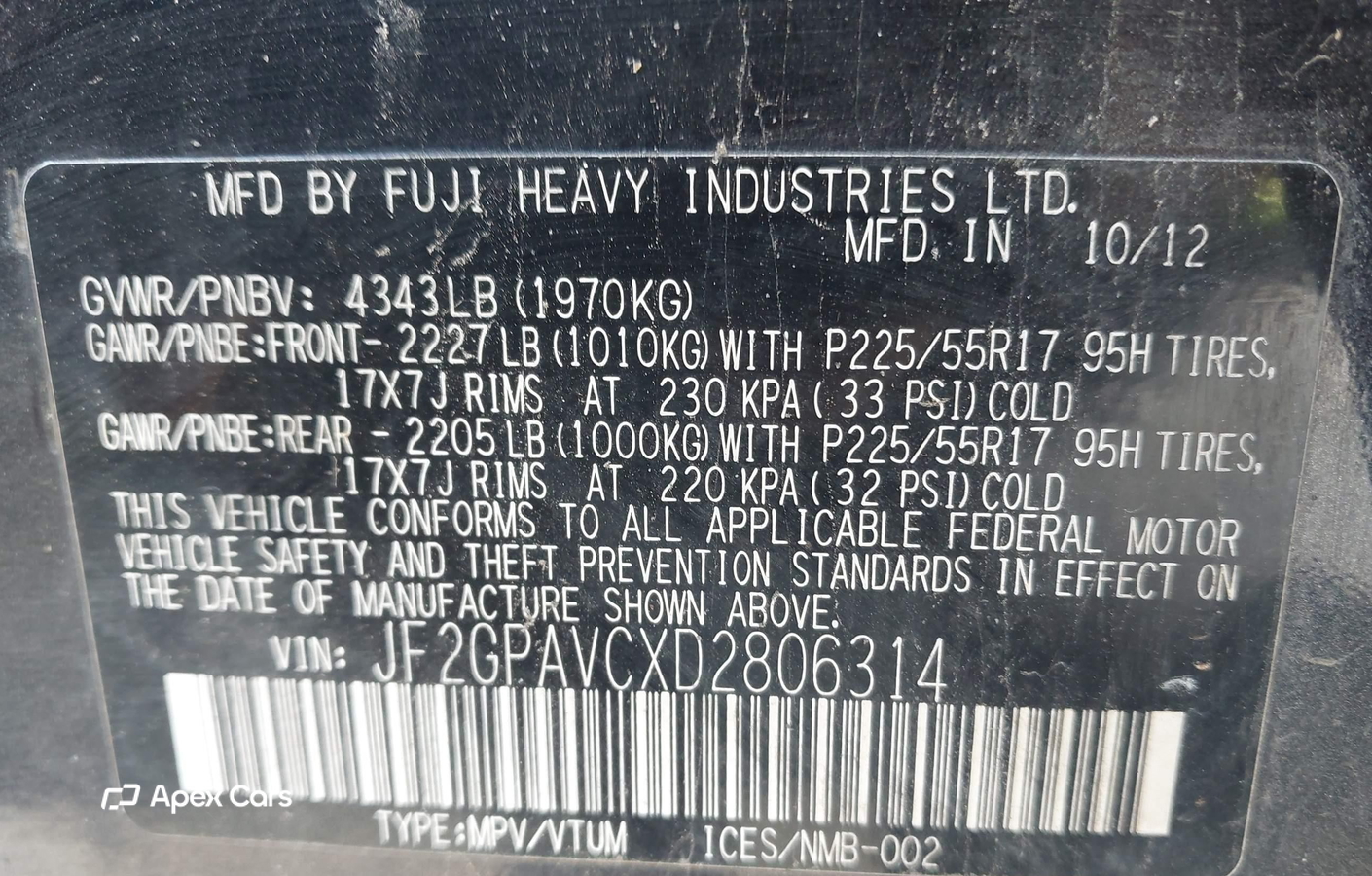 Subaru XV 2013