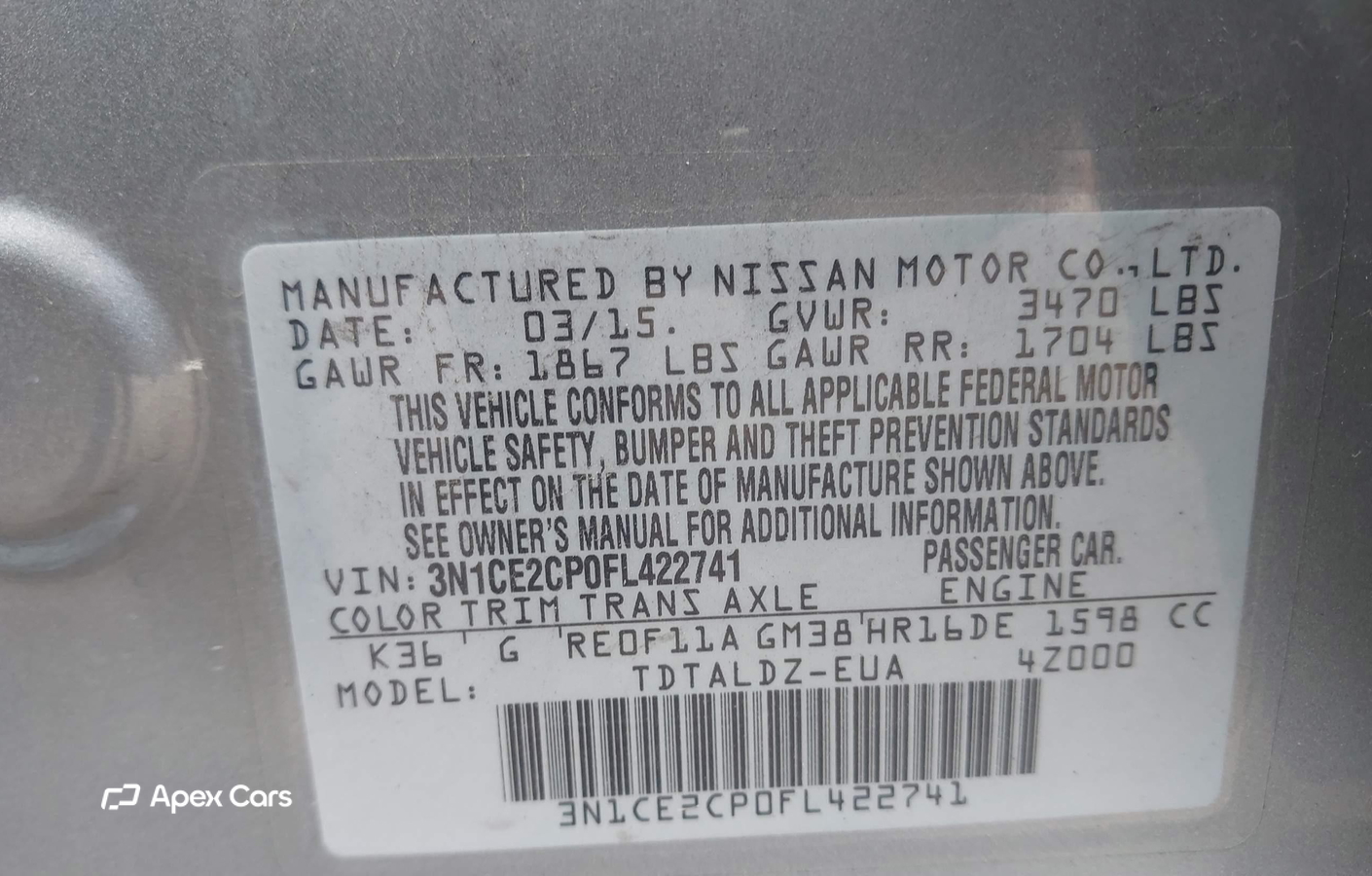 Nissan Versa 2015