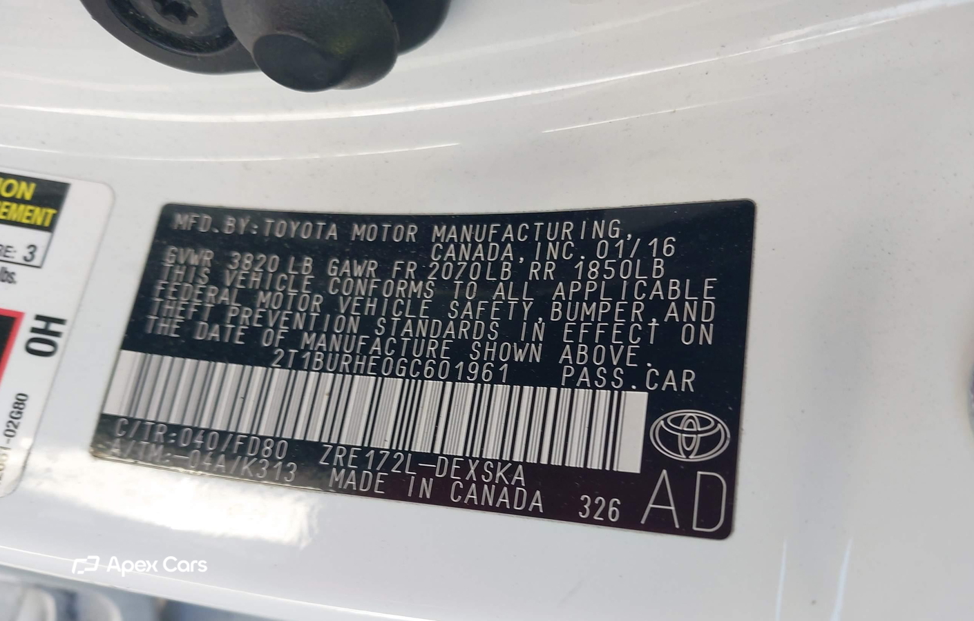 Toyota Corolla 2016