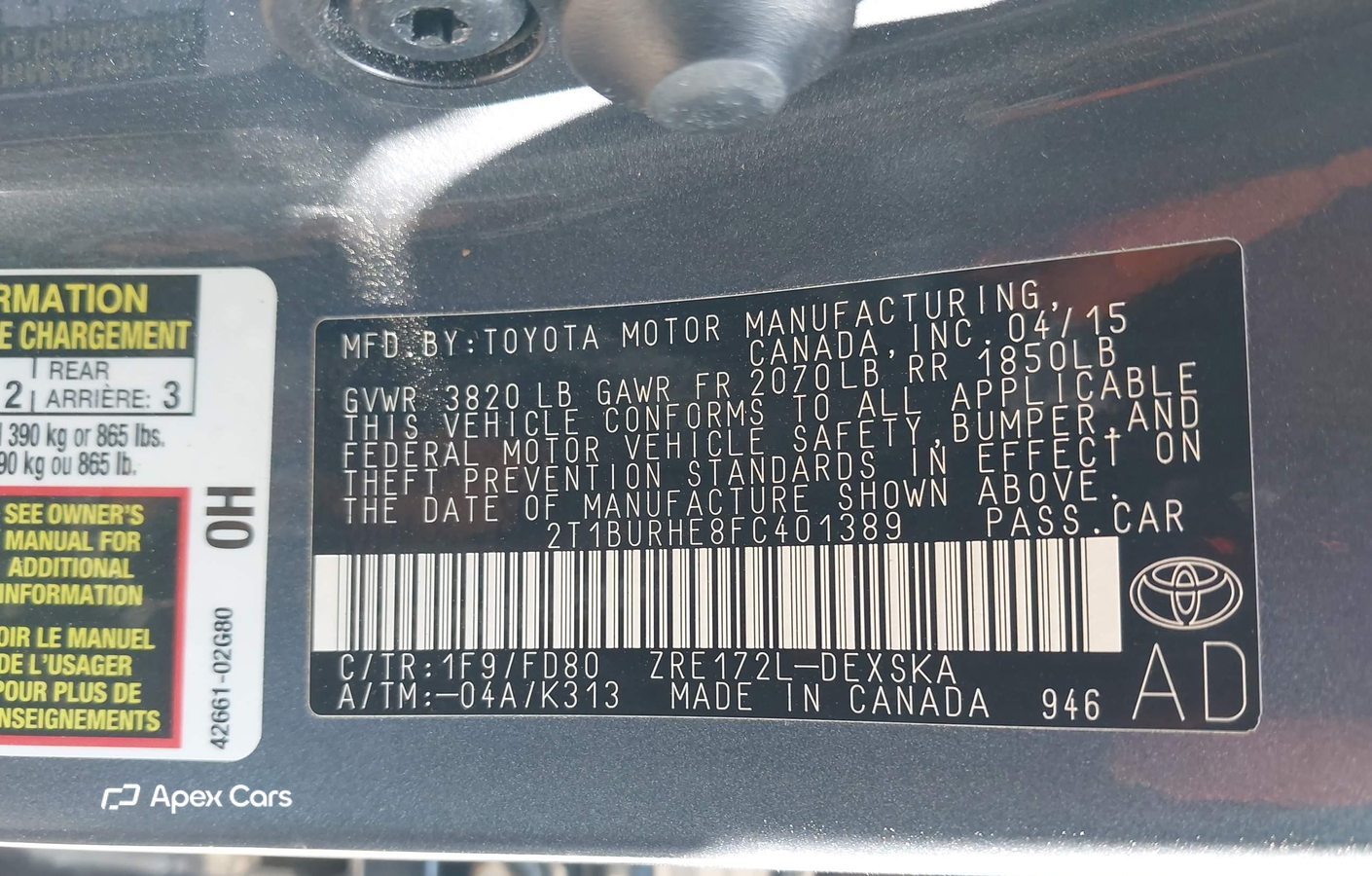 Toyota Corolla 2015