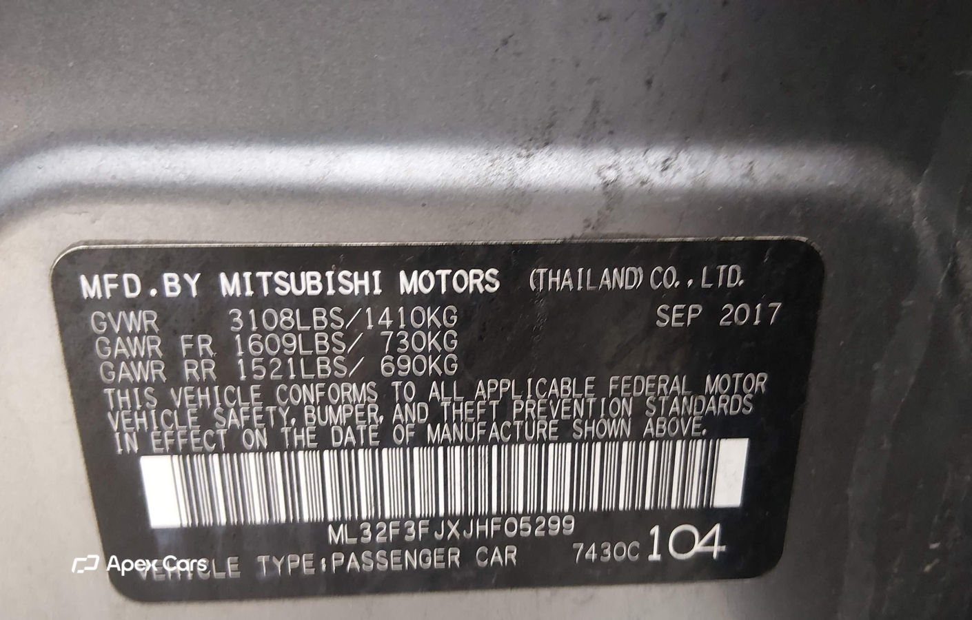 Mitsubishi Mirage 2018
