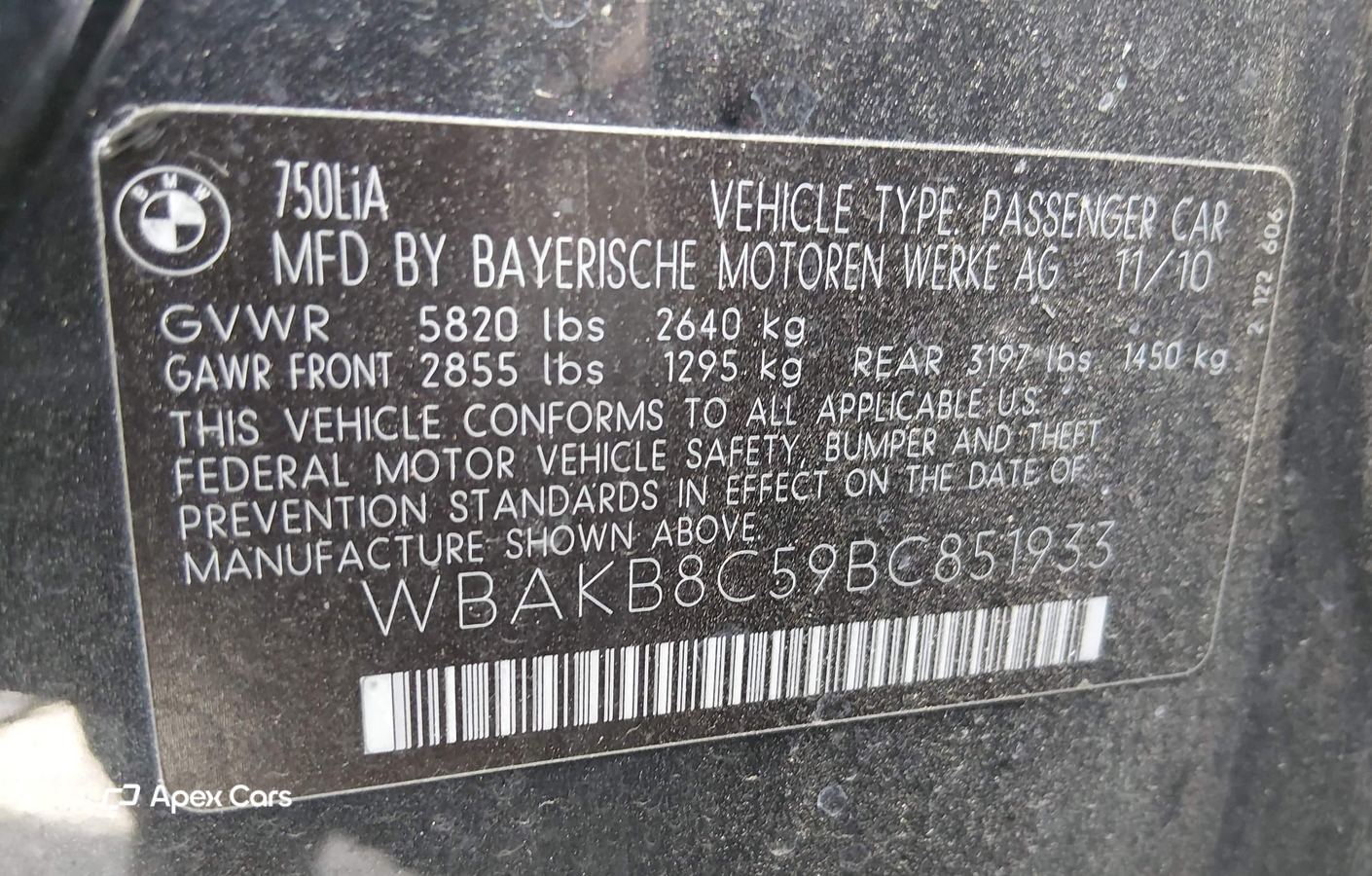BMW Series 7 2011