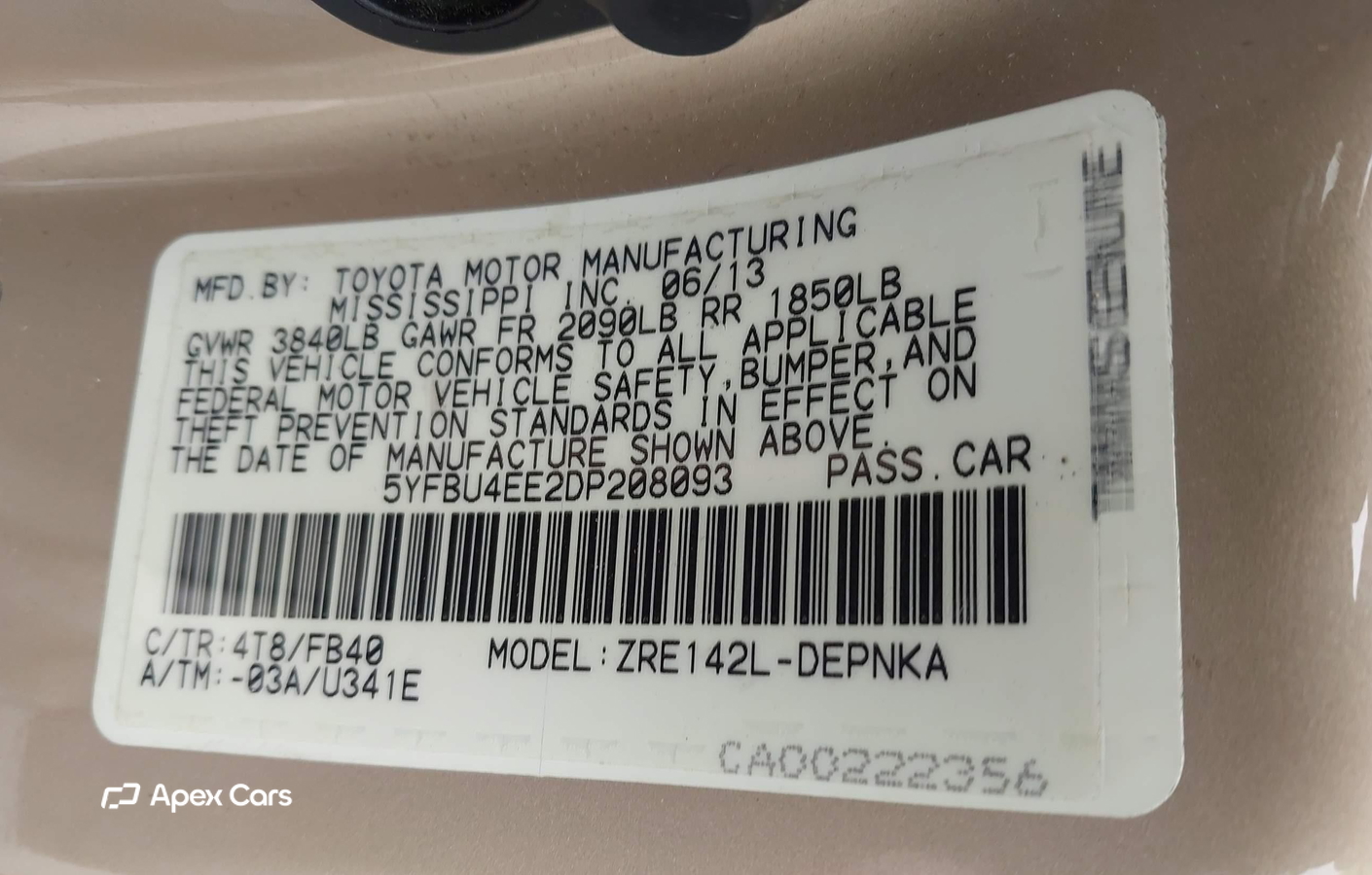 Toyota Corolla 2013