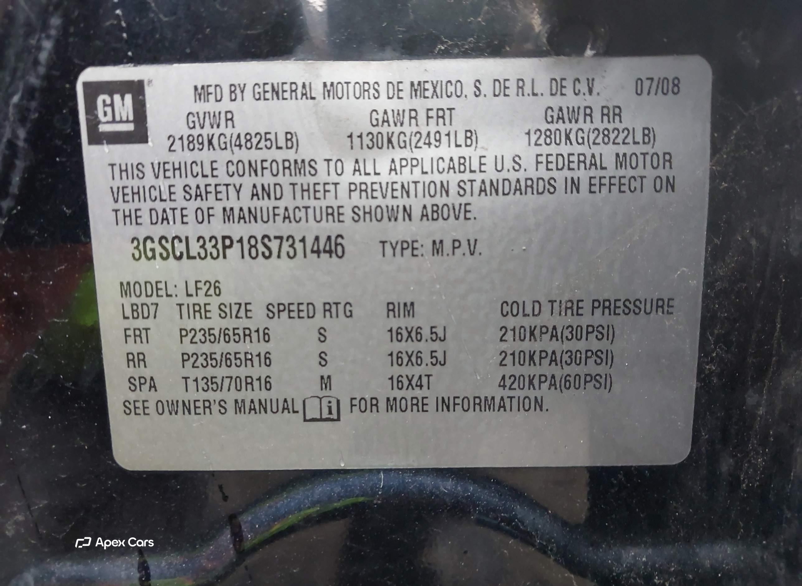 Saturn VUE 2008