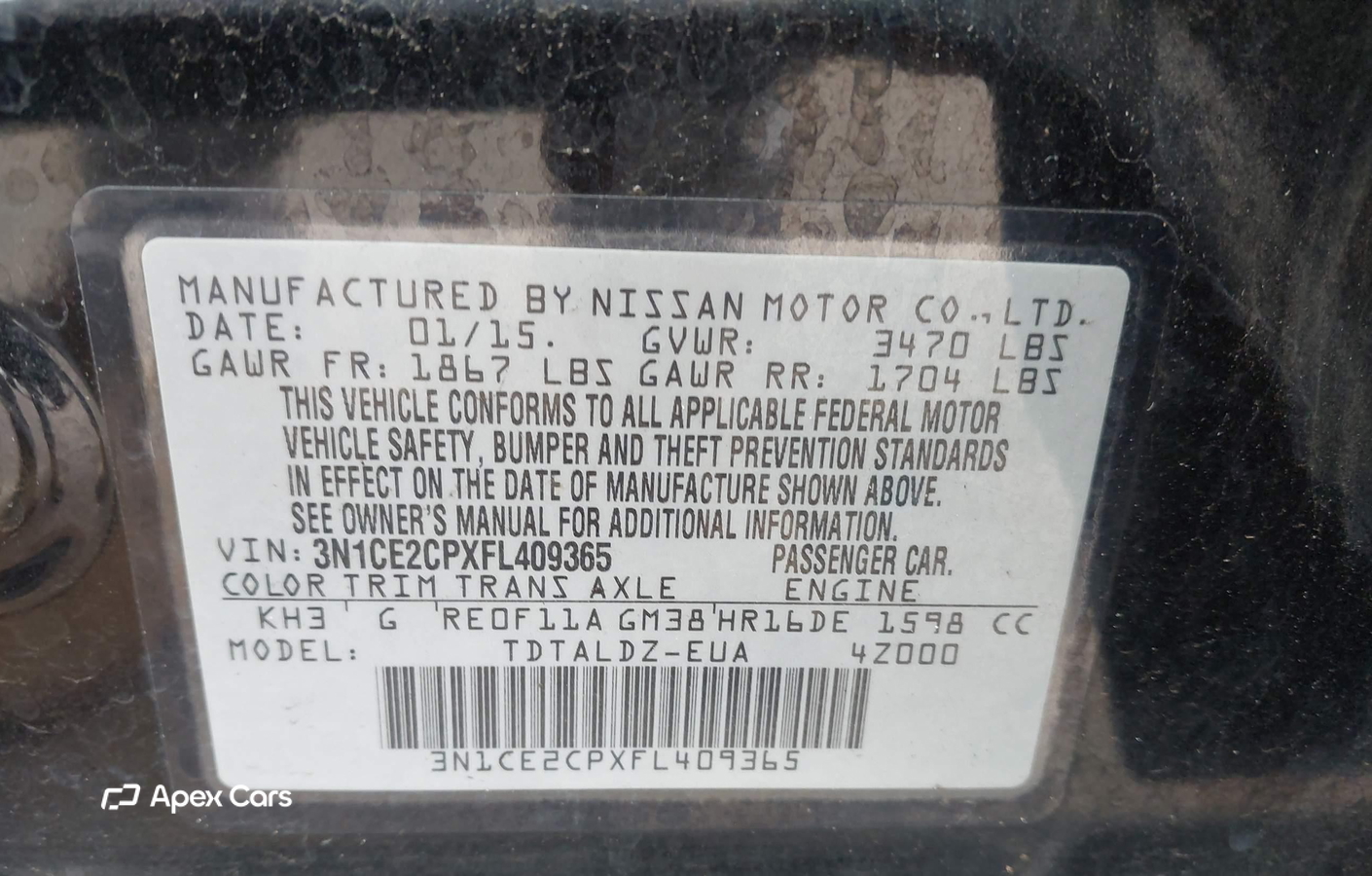 Nissan Versa 2015