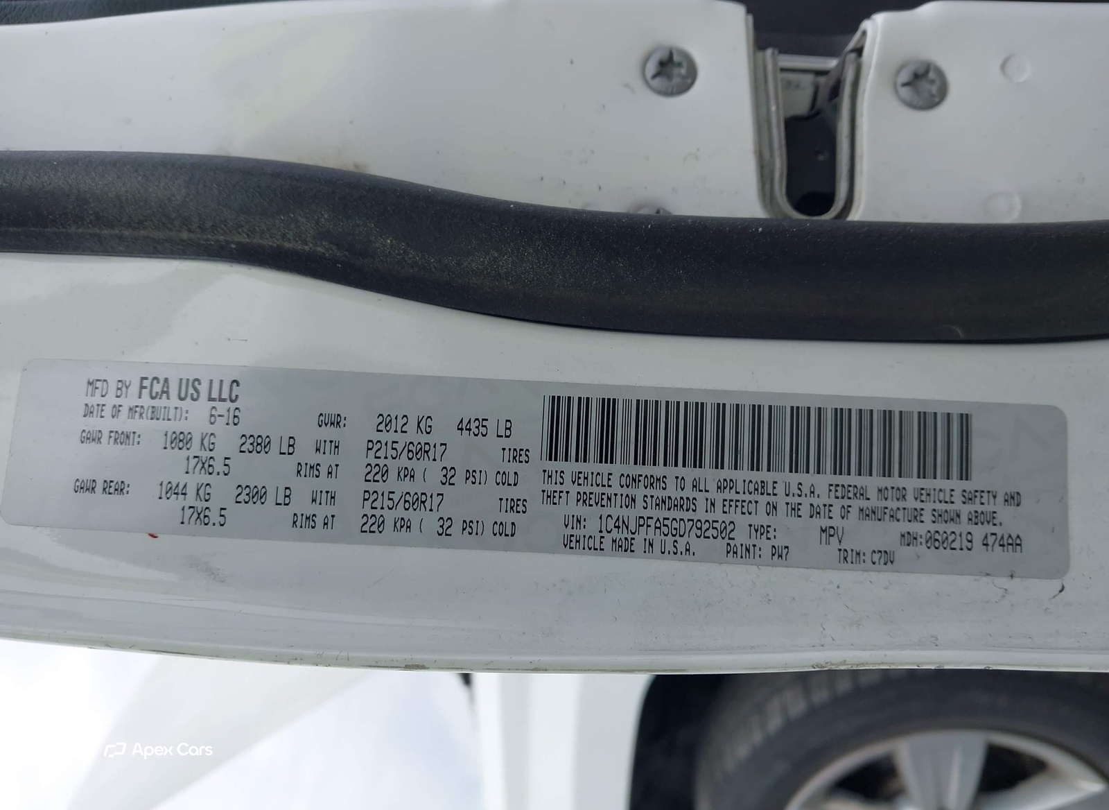 Jeep Liberty (Patriot) 2016