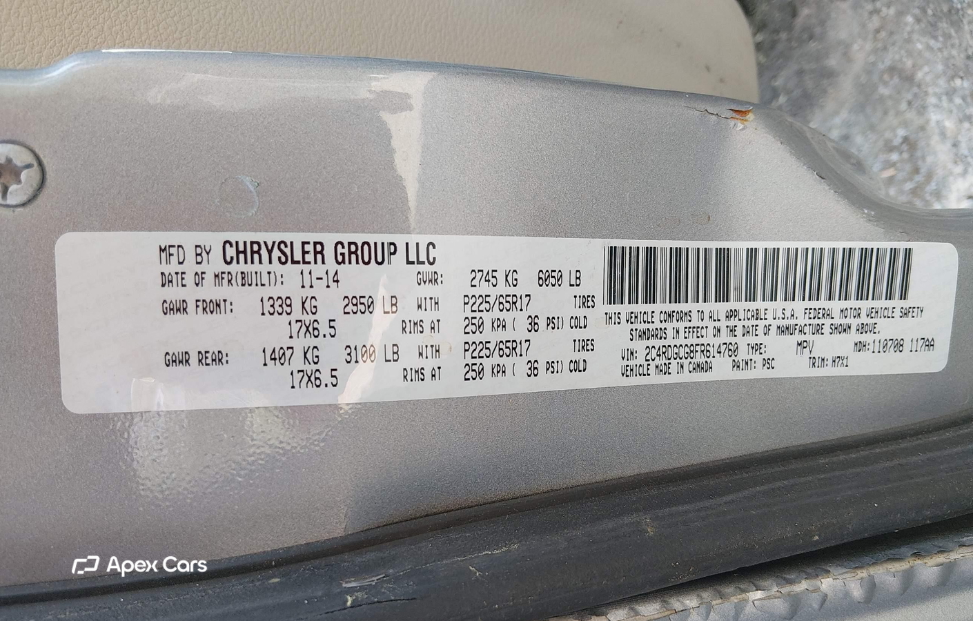 Dodge Caravan 2015