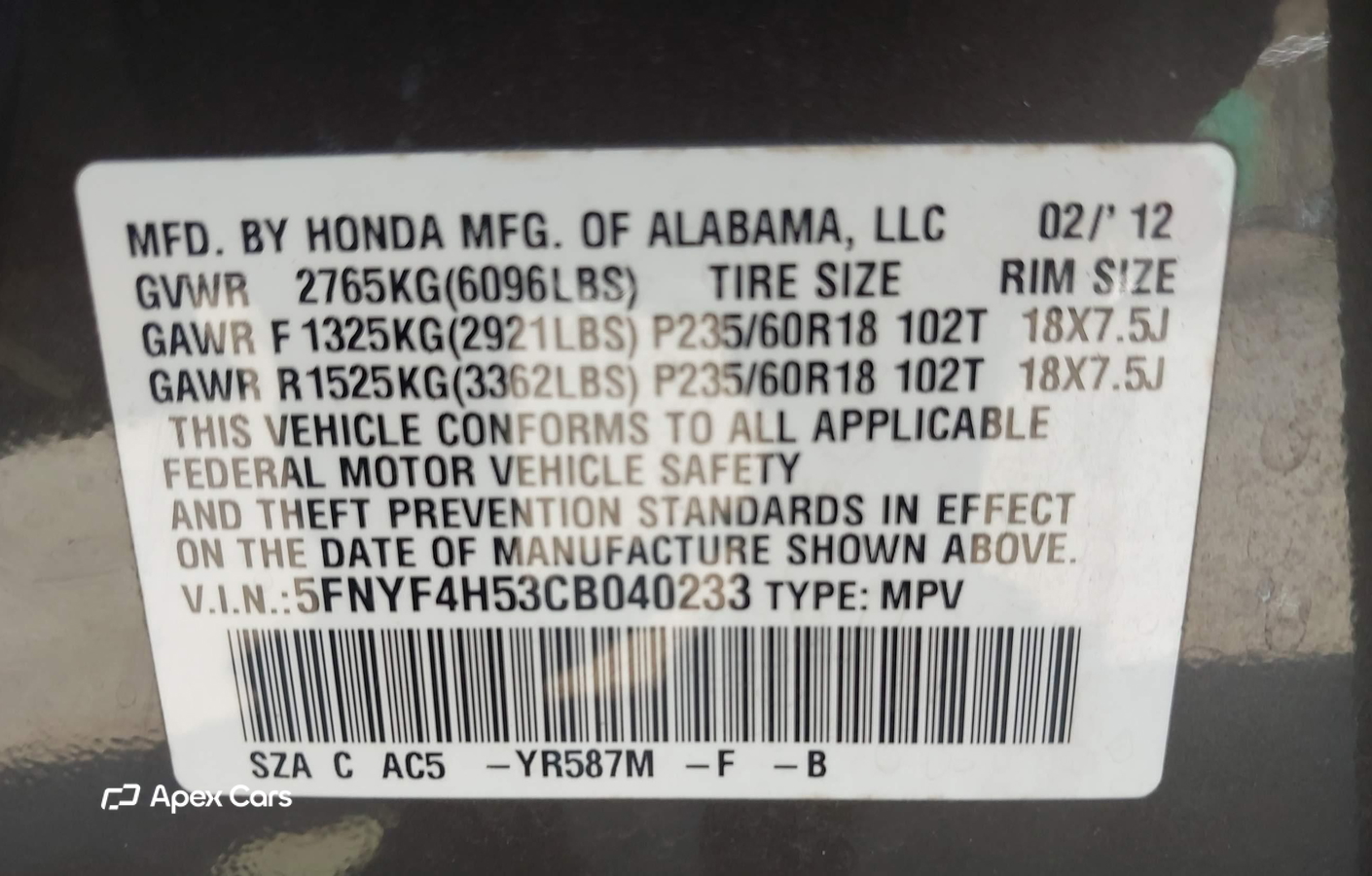 Honda Pilot 2012