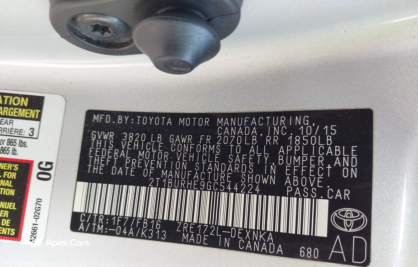 Toyota Corolla 2016