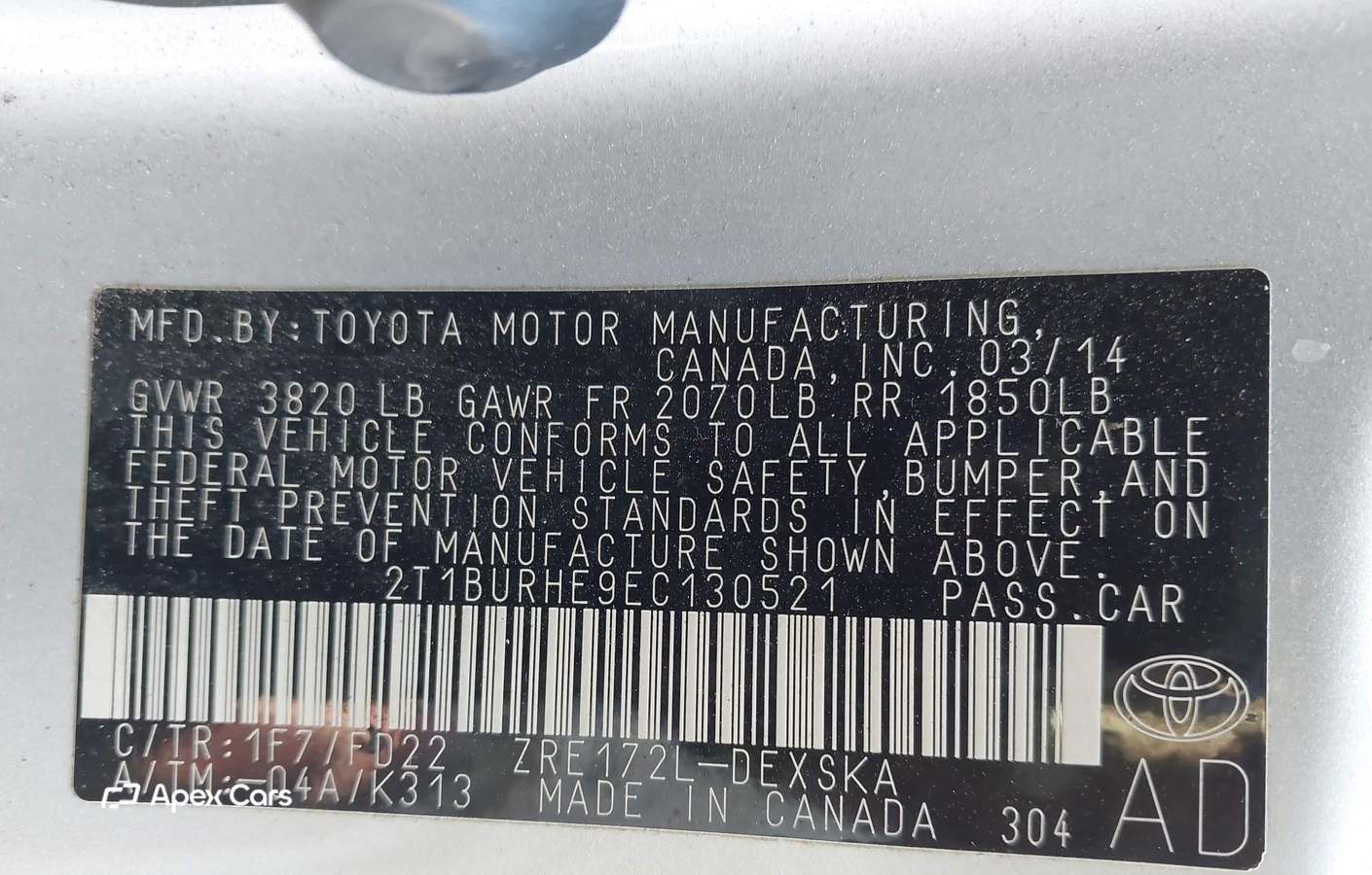 Toyota Corolla 2014
