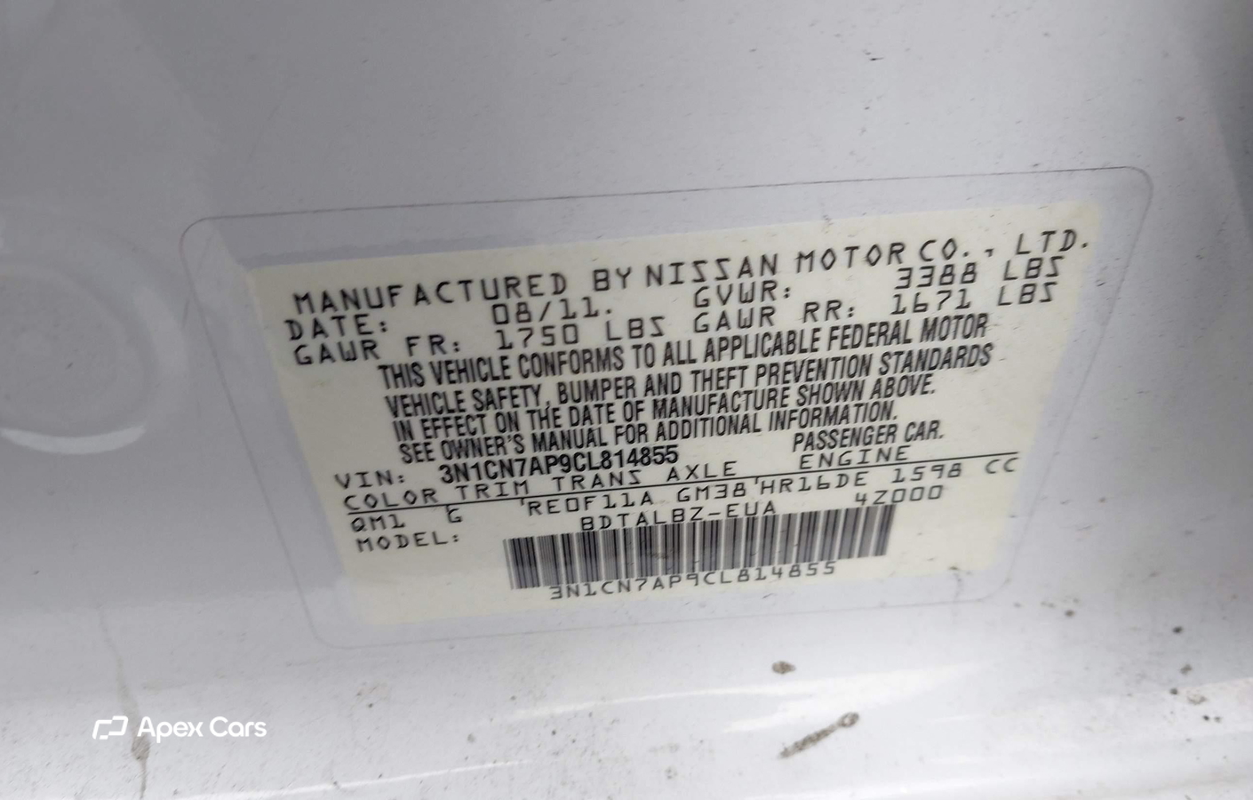 Nissan Versa 2012