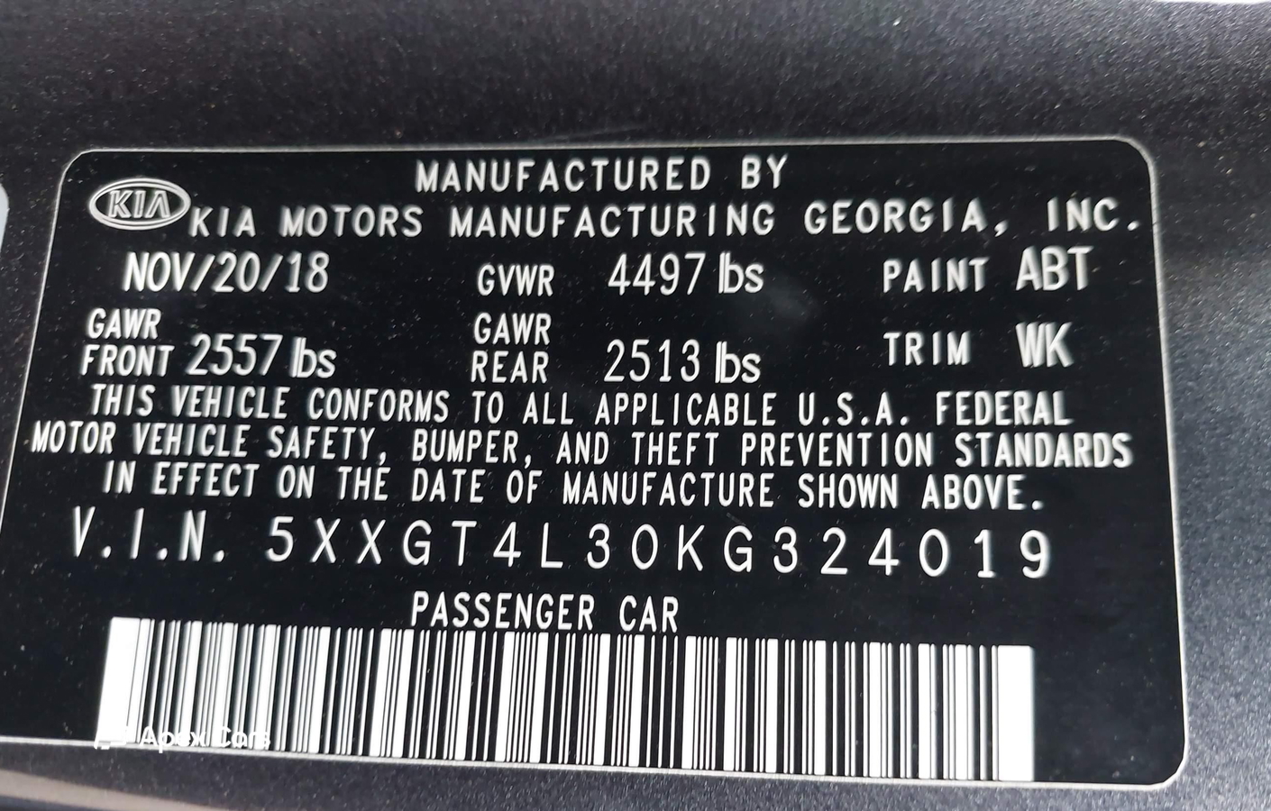 Kia Optima 2019