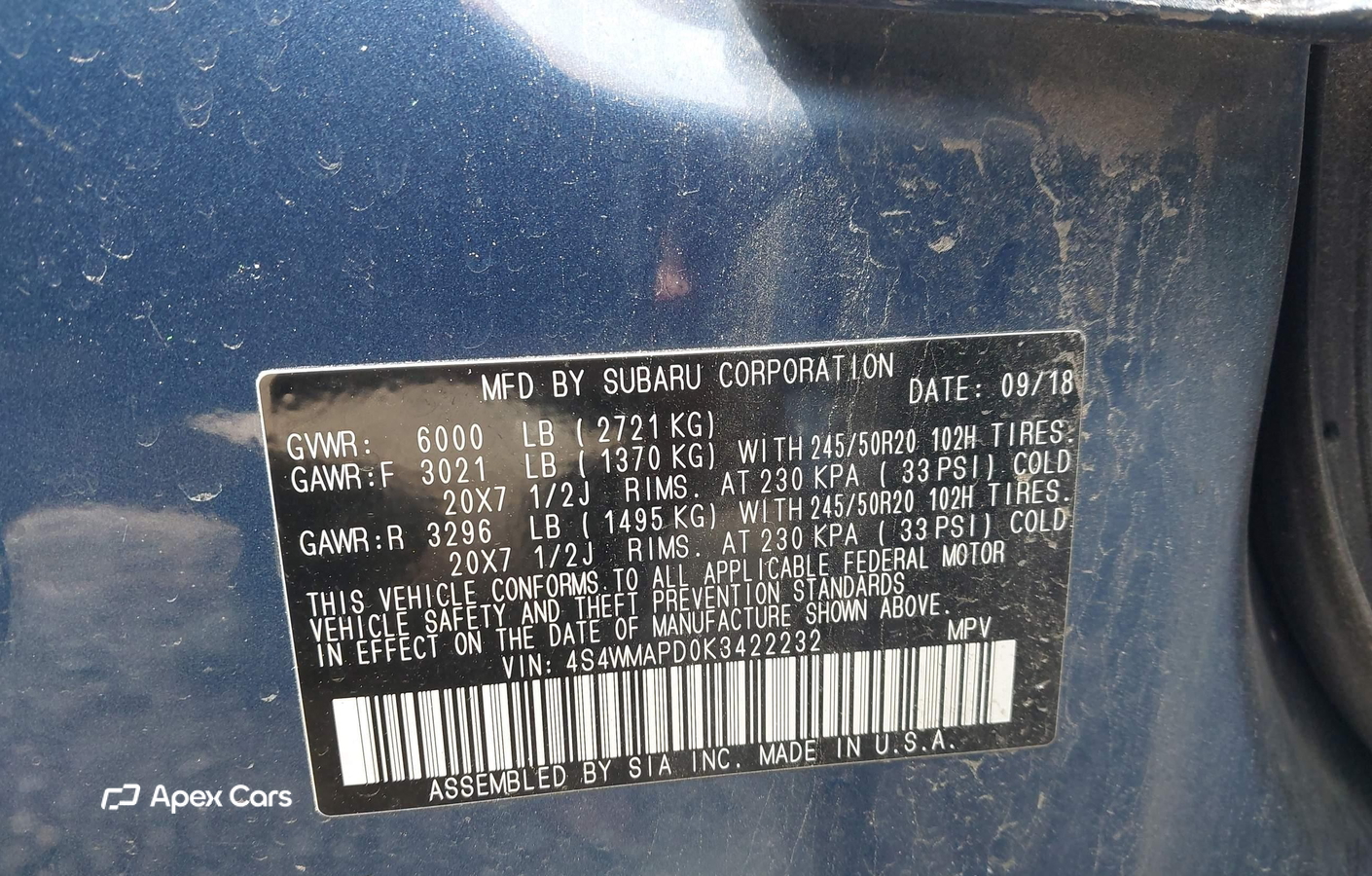 Subaru Ascent 2019