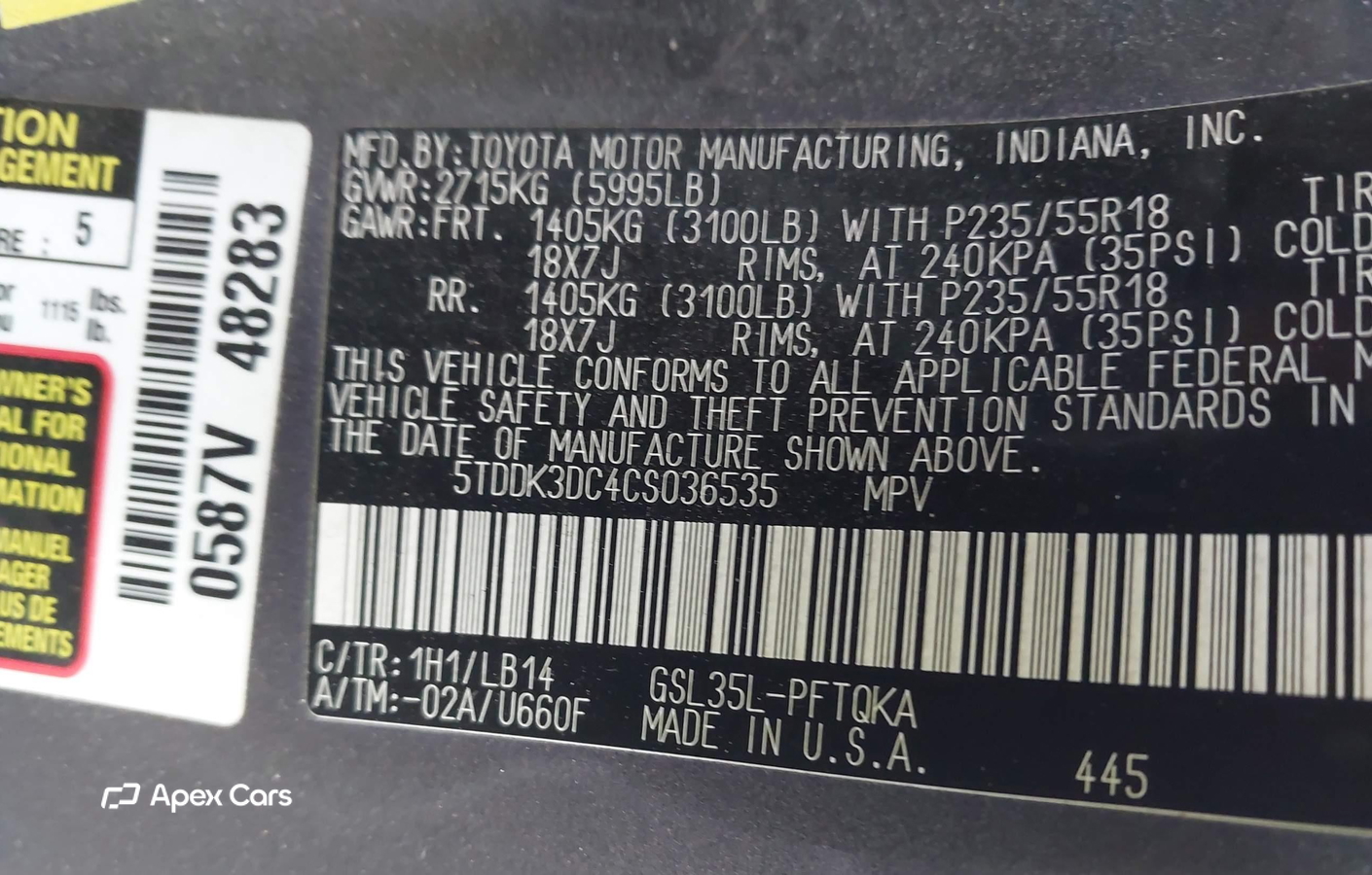 Toyota Sienna 2012