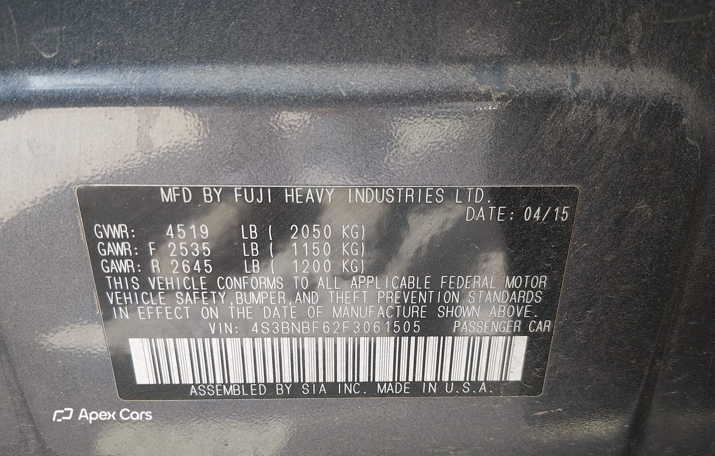 Subaru Legacy 2015