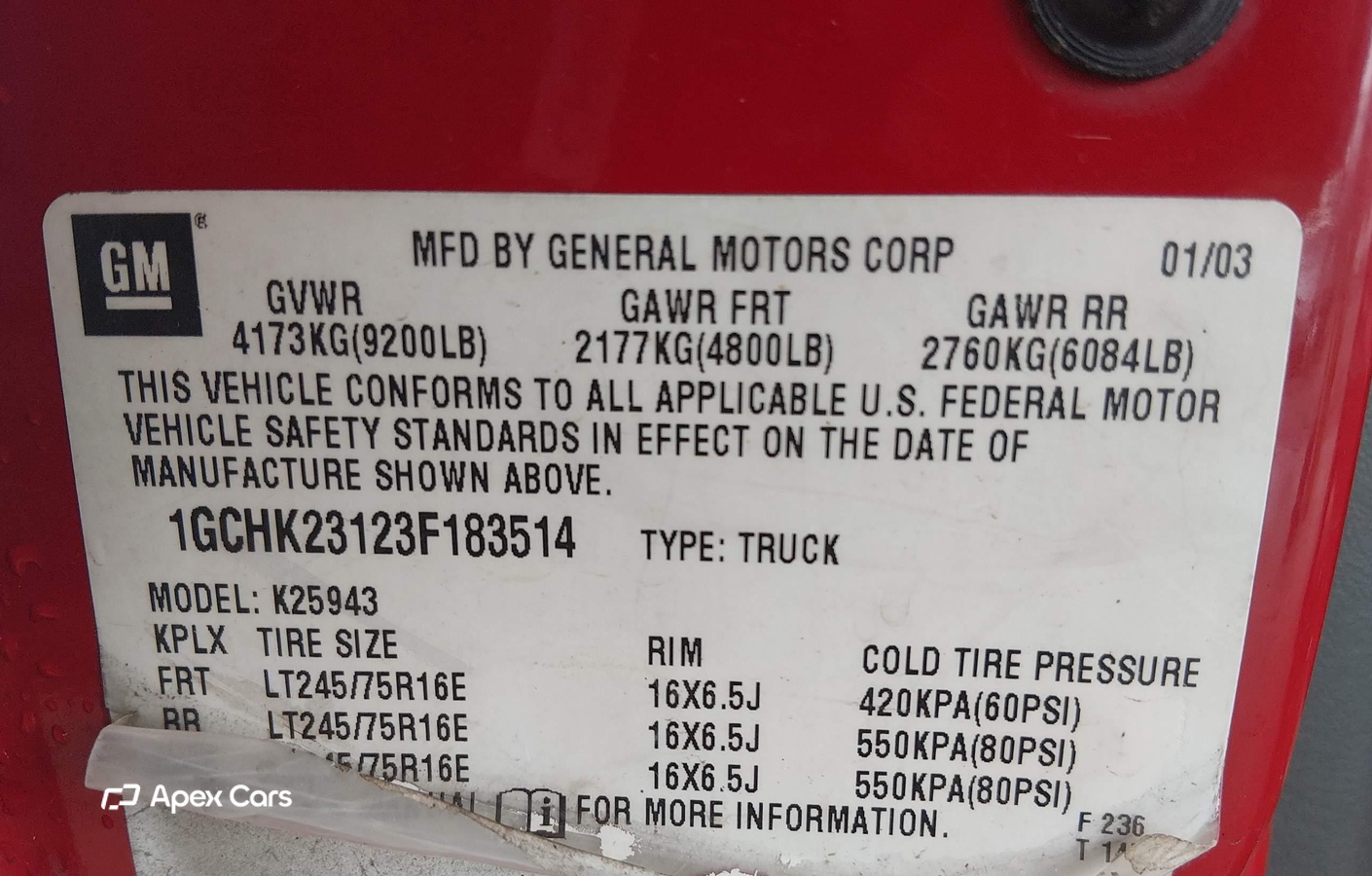 Chevrolet Silverado 2003