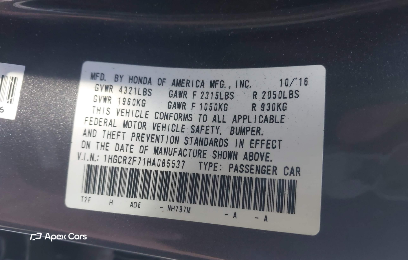 Honda Accord 2017