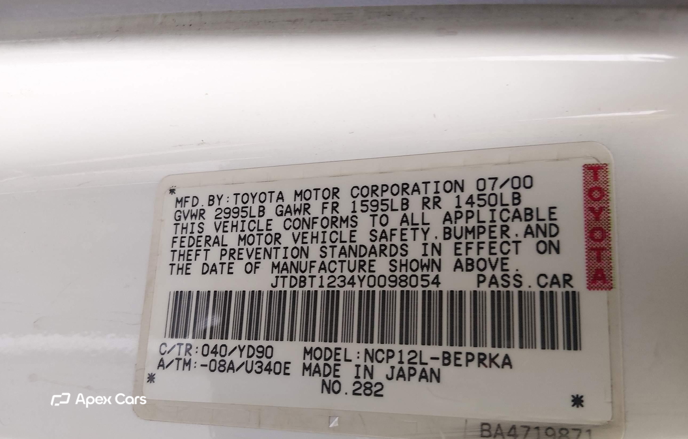 Toyota Echo 2000