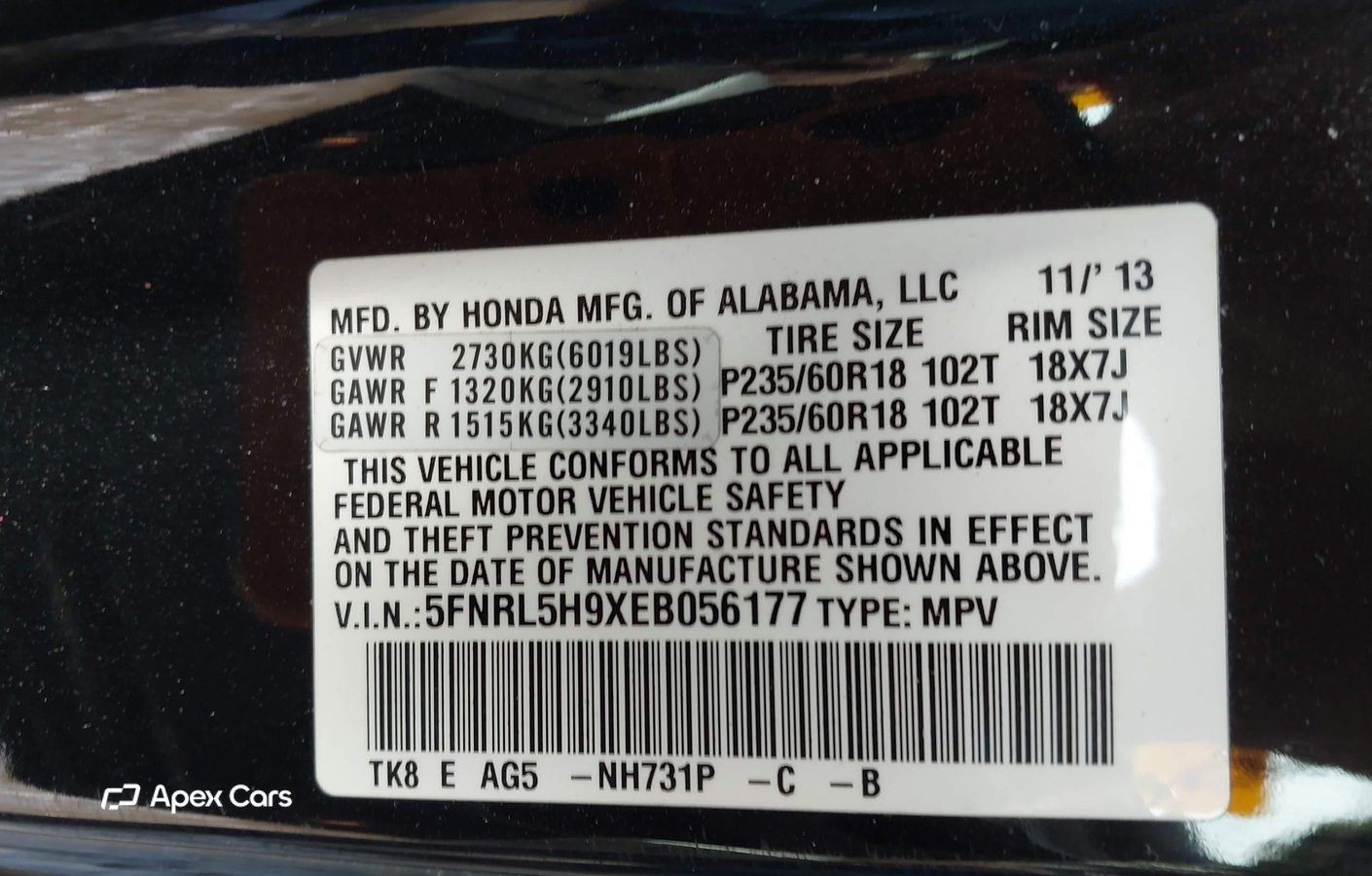 Honda Odyssey 2014