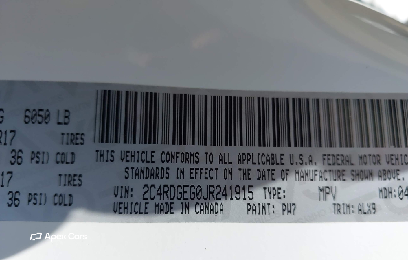 Dodge Caravan 2018