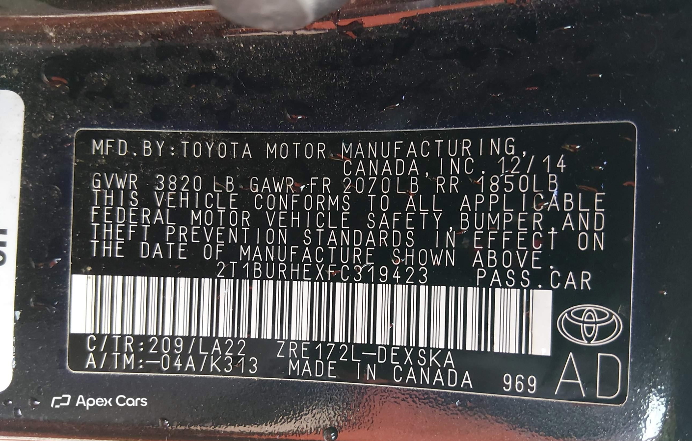 Toyota Corolla 2015