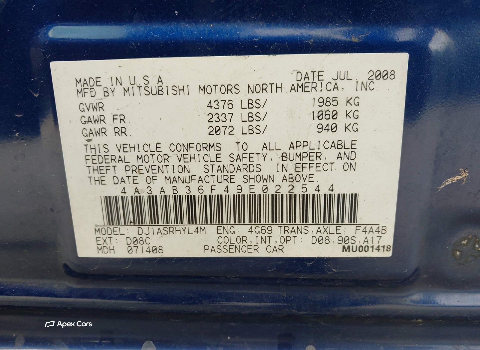 Mitsubishi Galant 2009