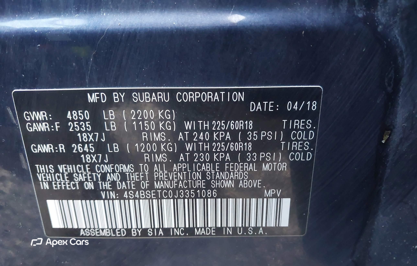 Subaru Outback 2018