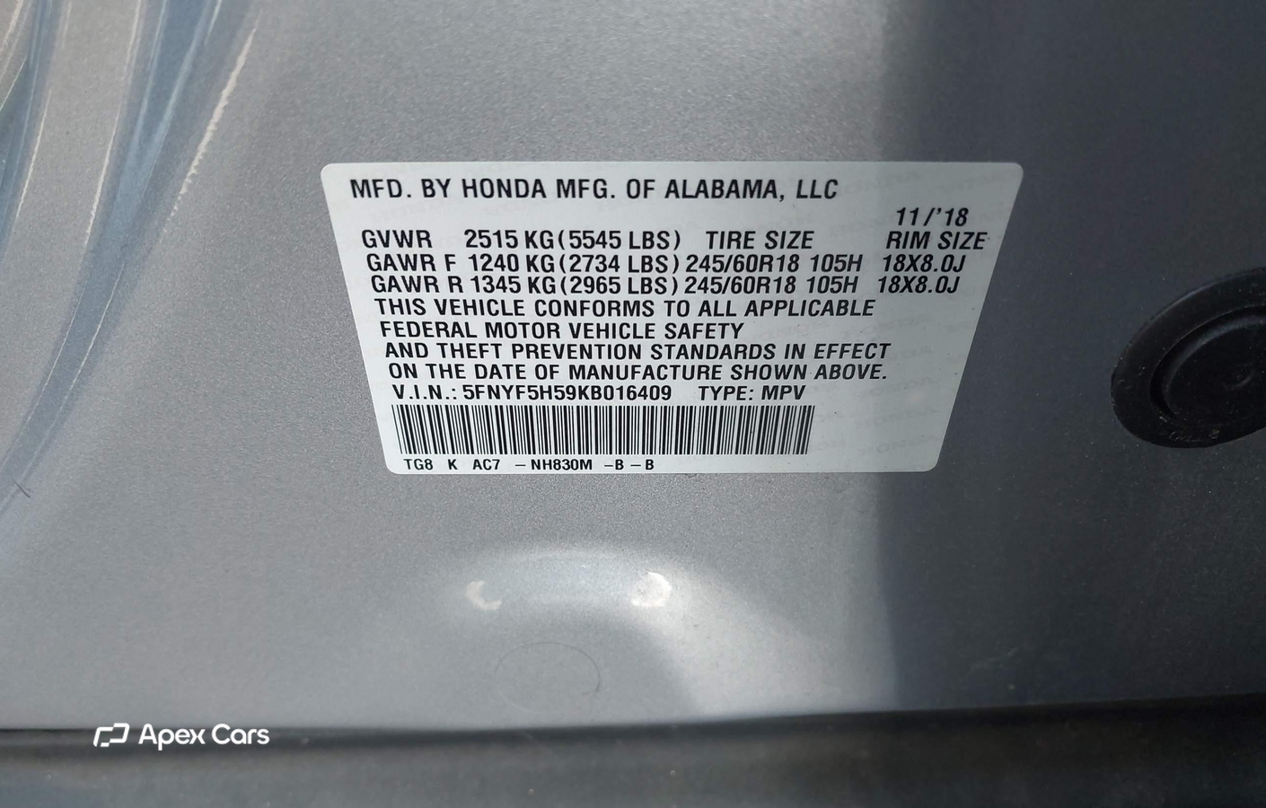 Honda Pilot 2019