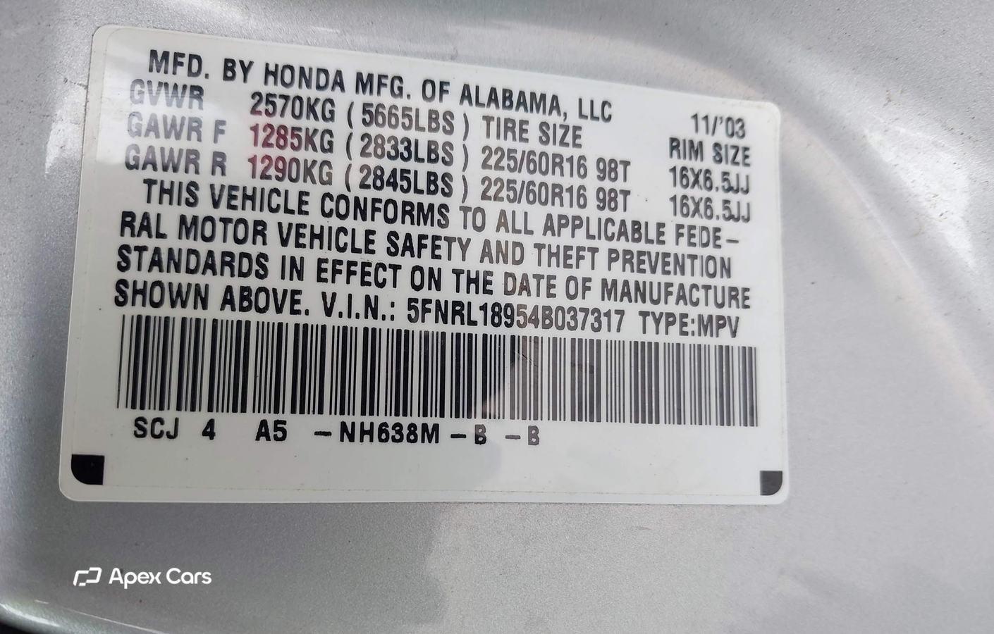 Honda Odyssey 2004