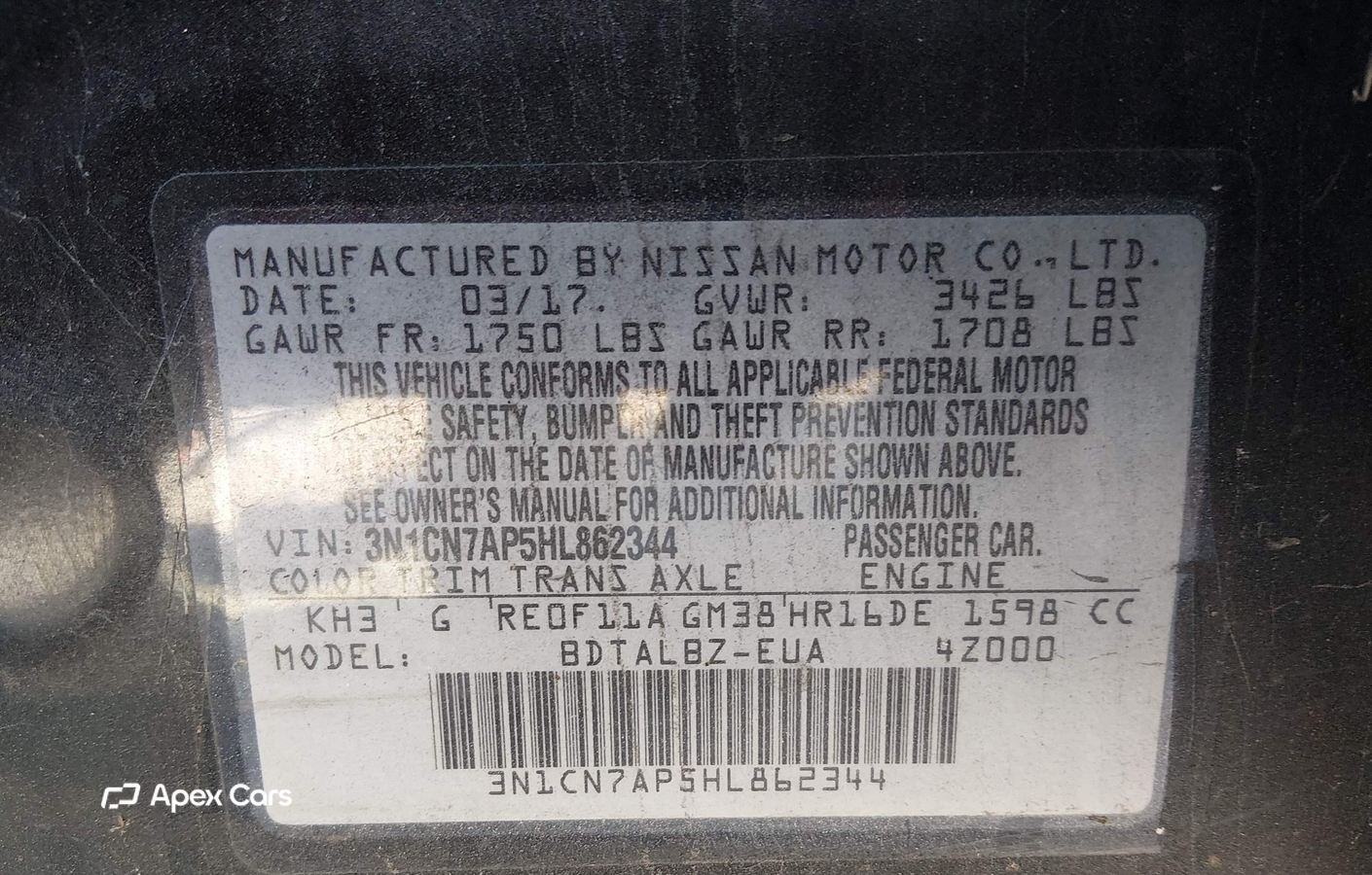 Nissan Versa 2017