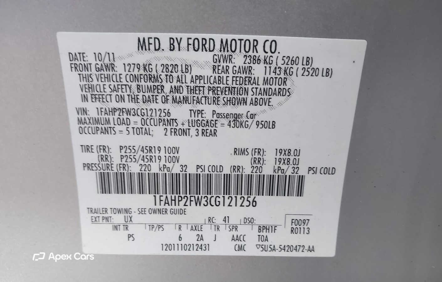 Ford Taurus 2012