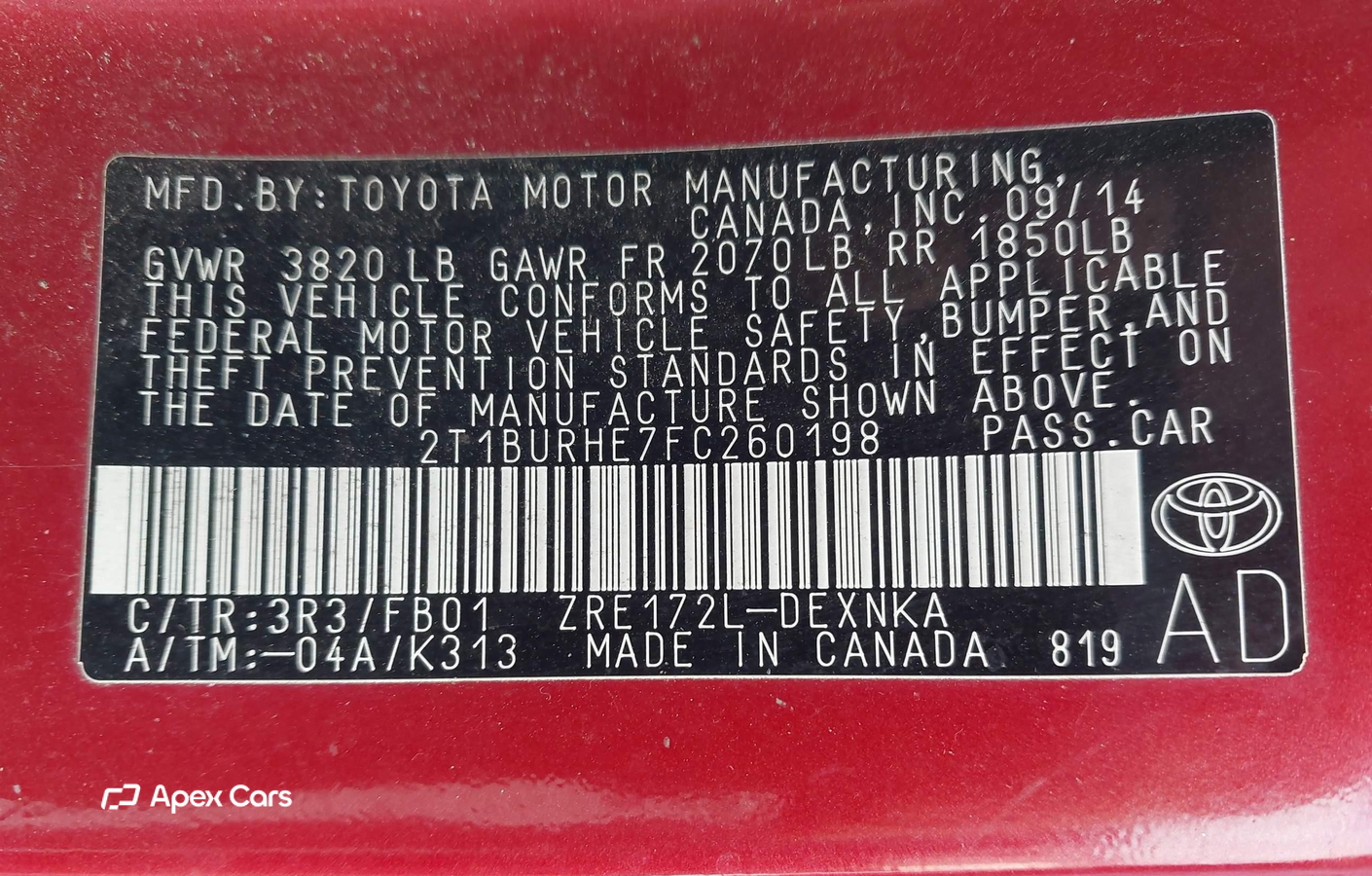 Toyota Corolla 2015