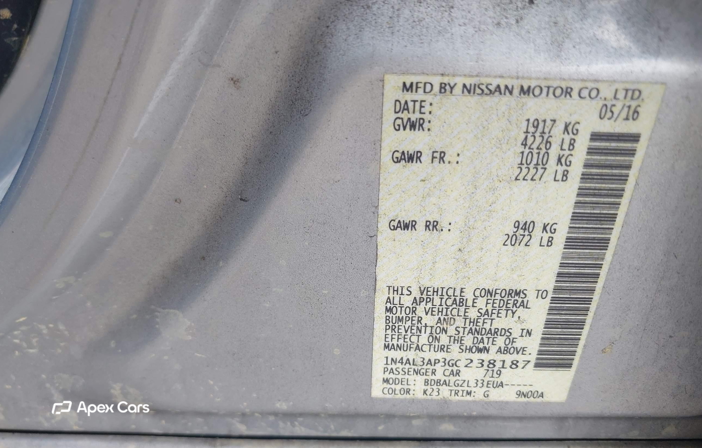 Nissan Altima 2016