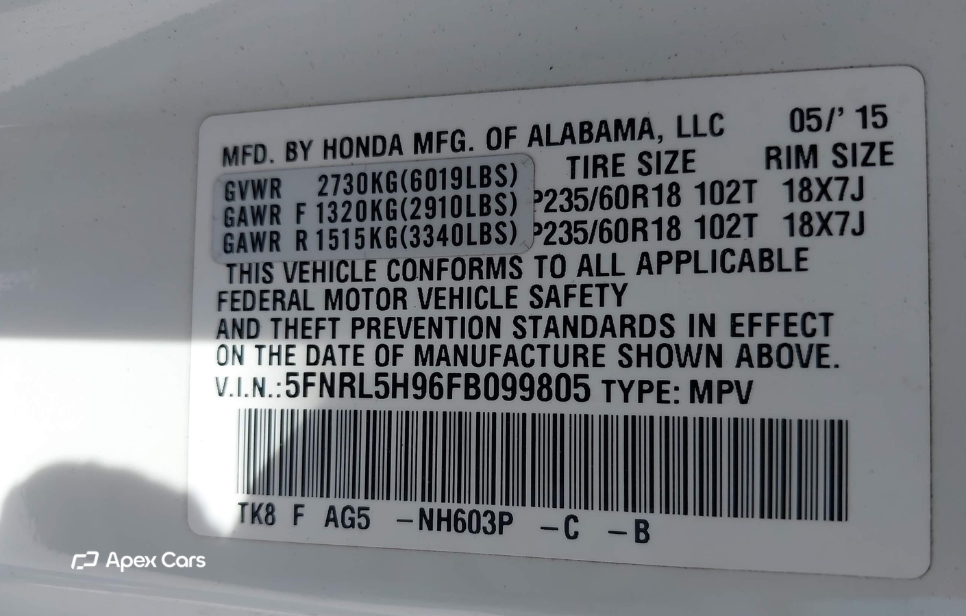 Honda Odyssey 2015
