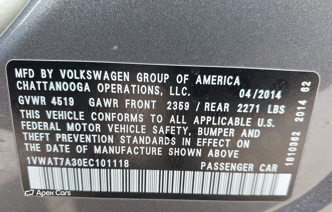 Volkswagen Passat 2014