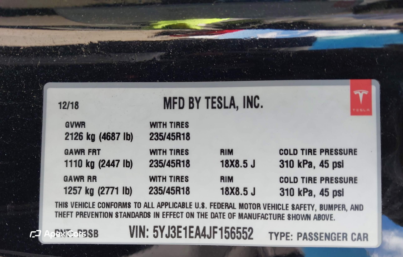 Tesla Model 3 2018