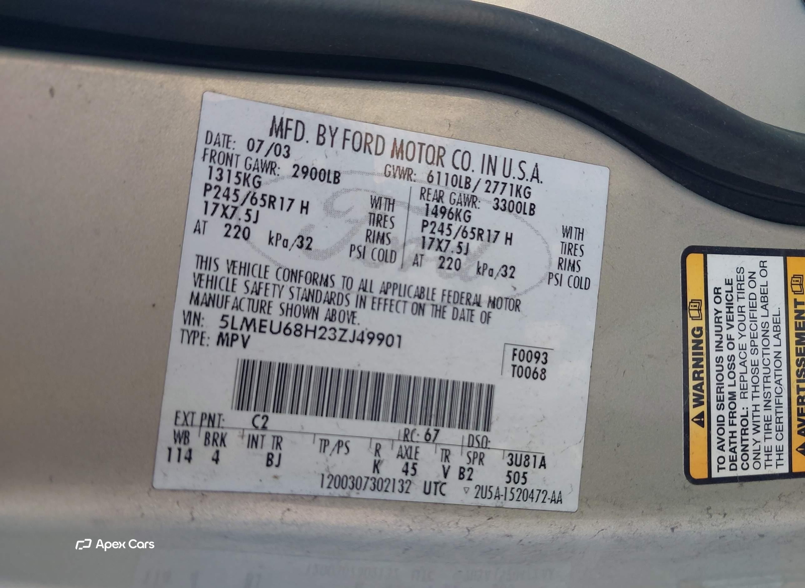 Lincoln Aviator 2003