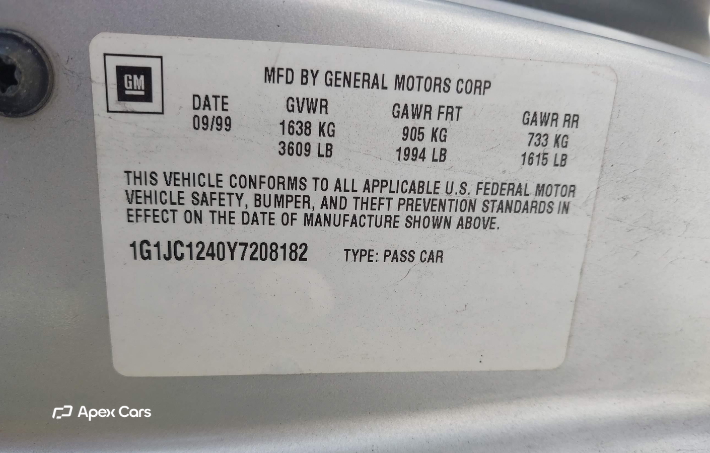 Chevrolet Cavalier 2000