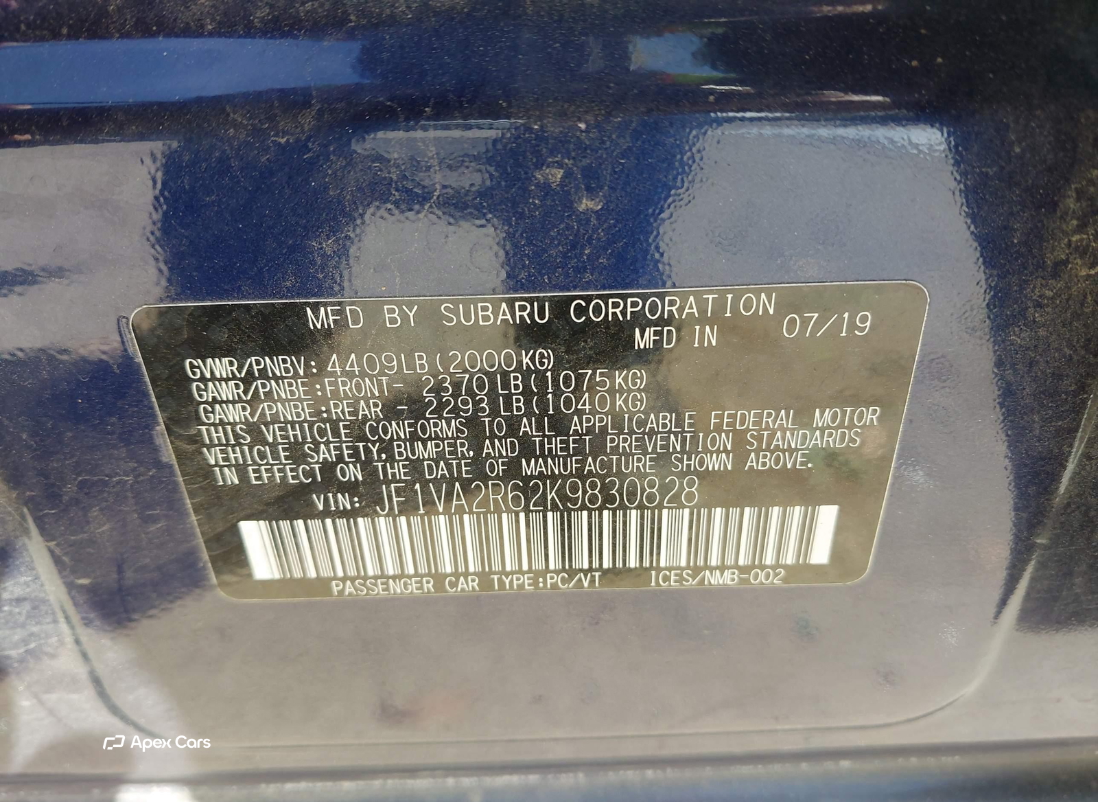Subaru WRX STi 2019