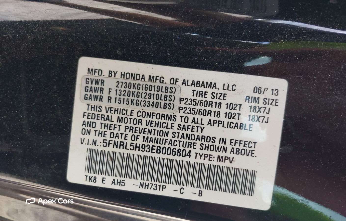 Honda Odyssey 2014