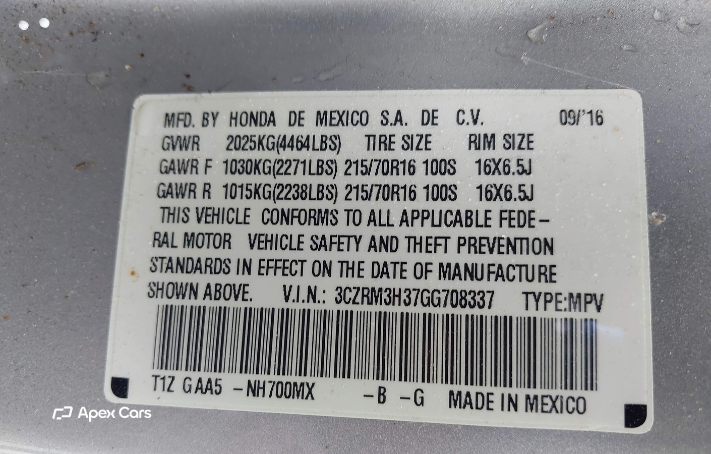 Honda CR-V 2016