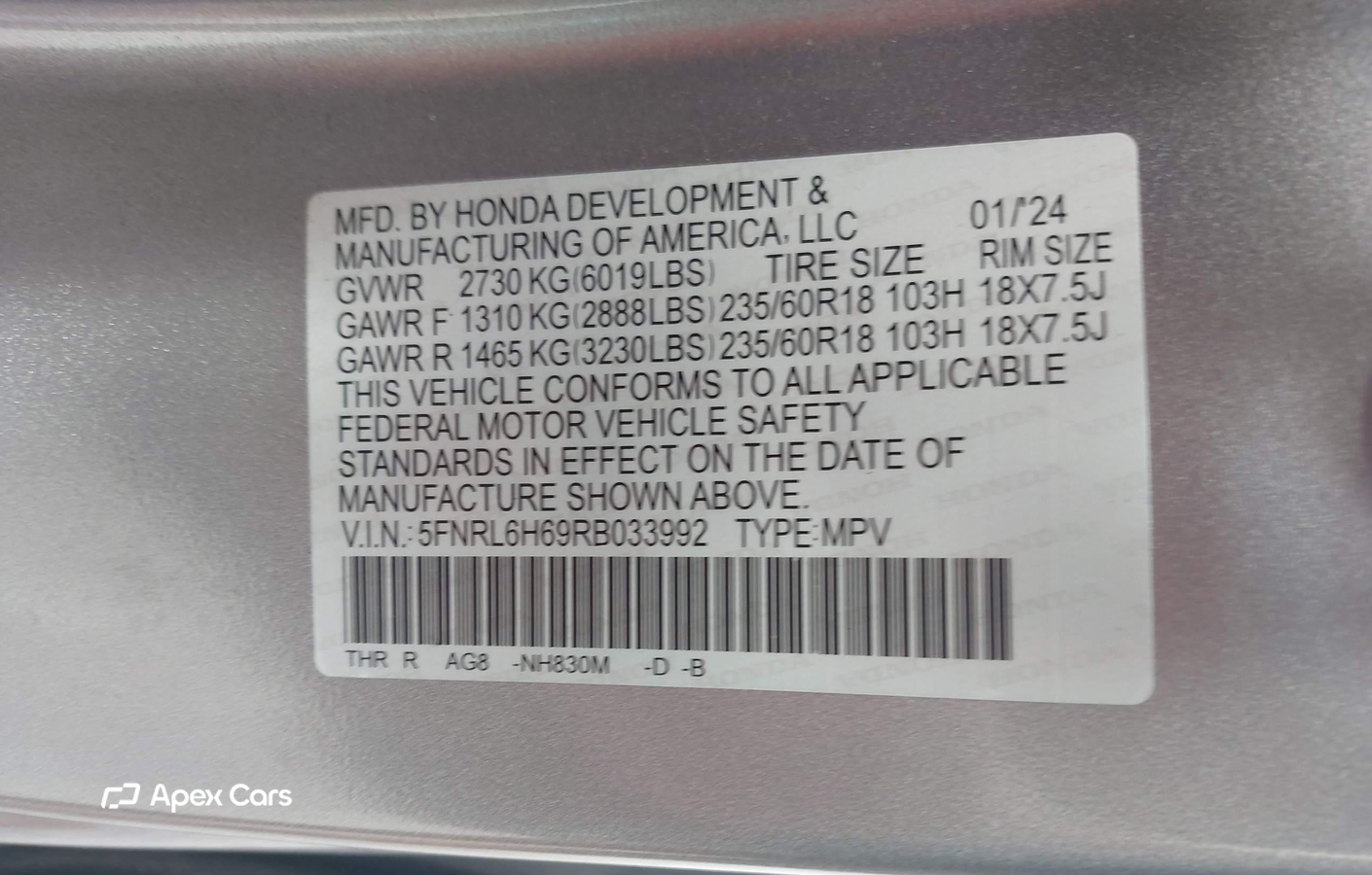 Honda Odyssey 2024