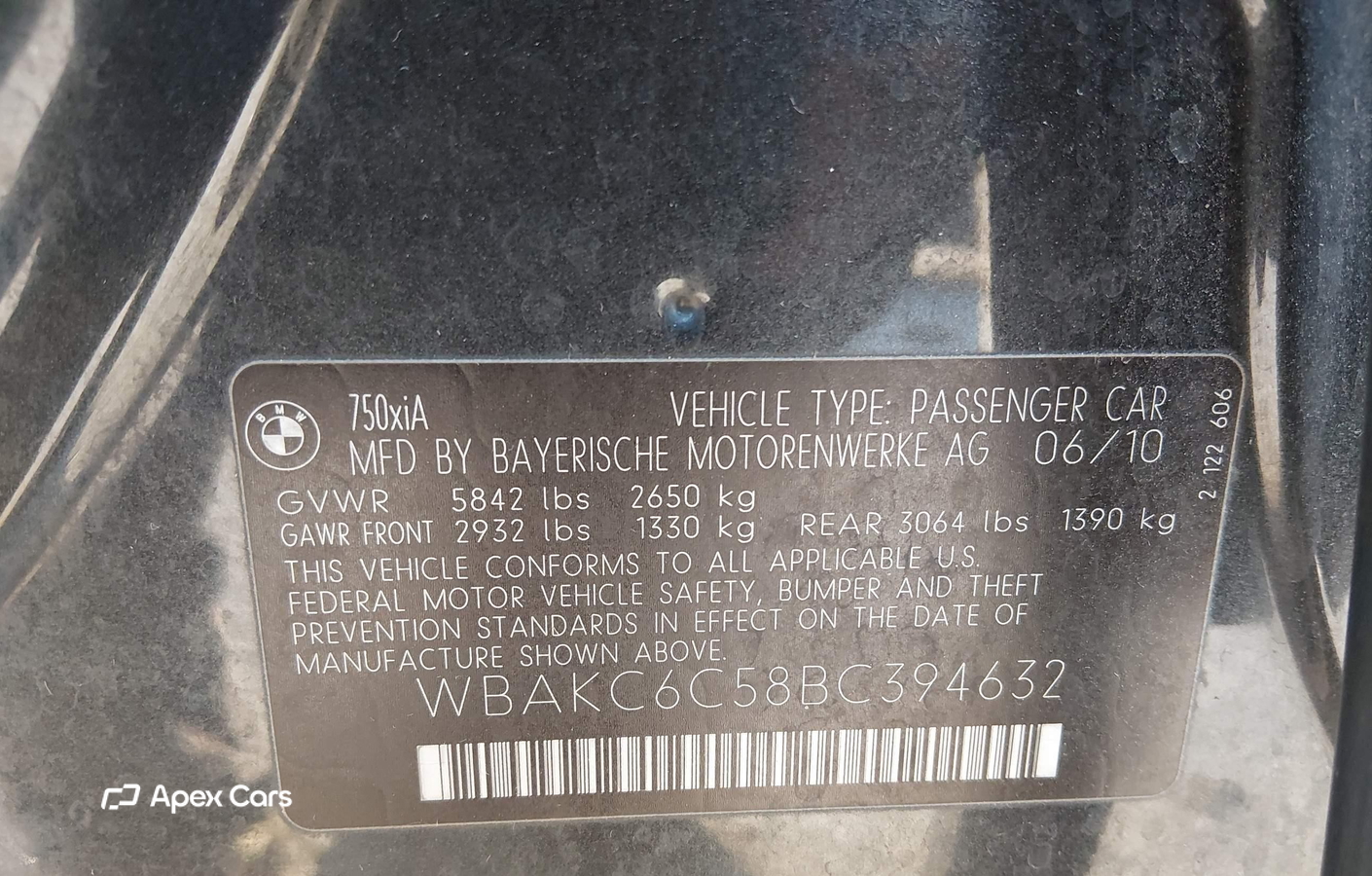 BMW Series 7 2011