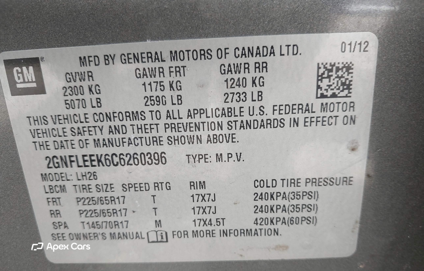 Chevrolet Equinox 2012