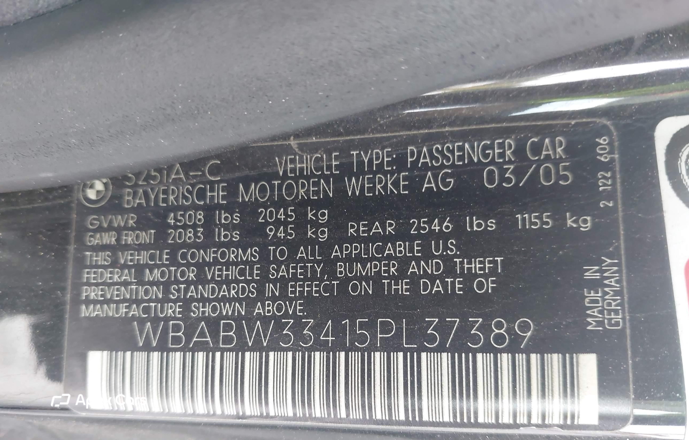 BMW Series 3 2005