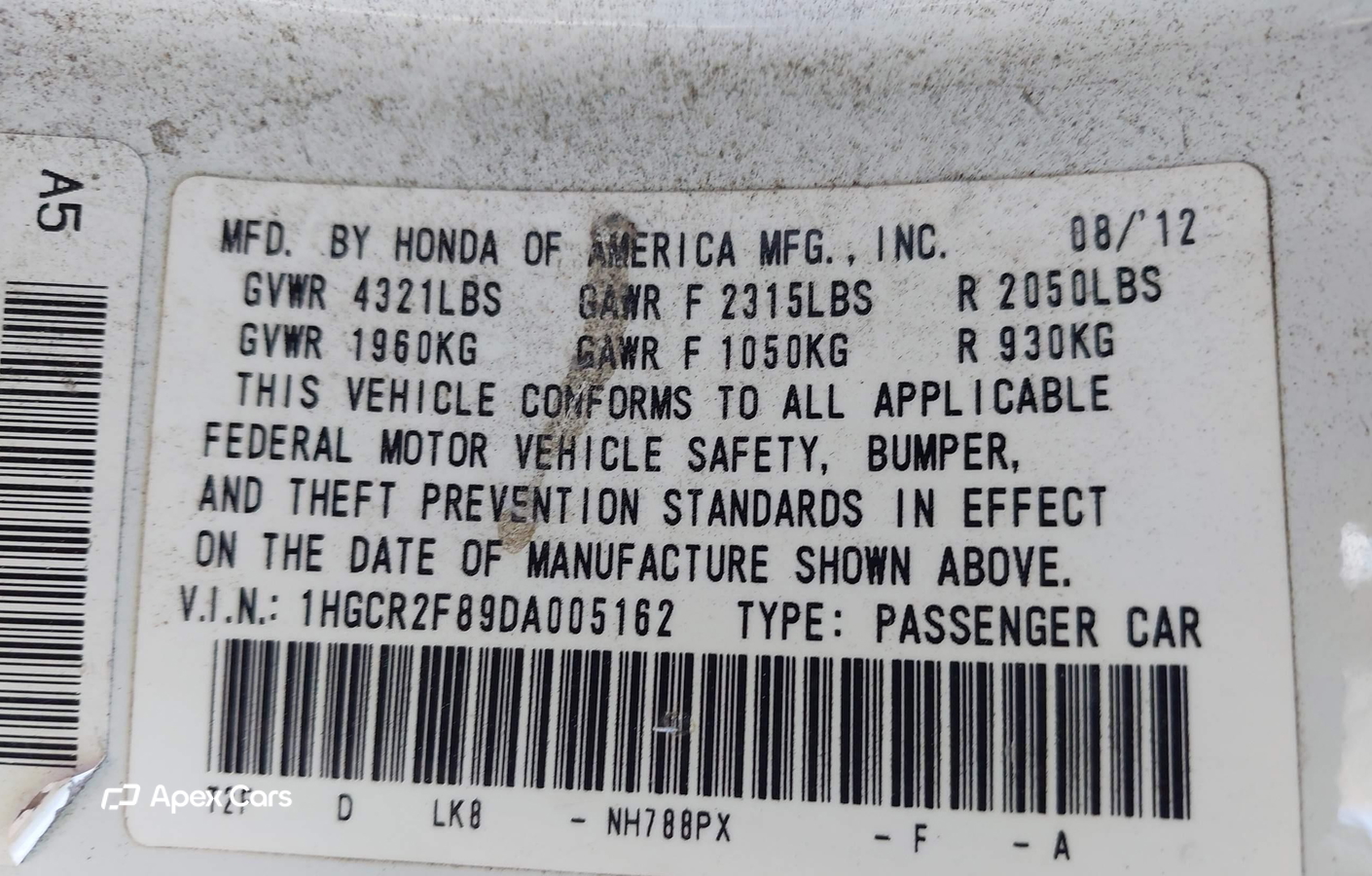 Honda Accord 2013